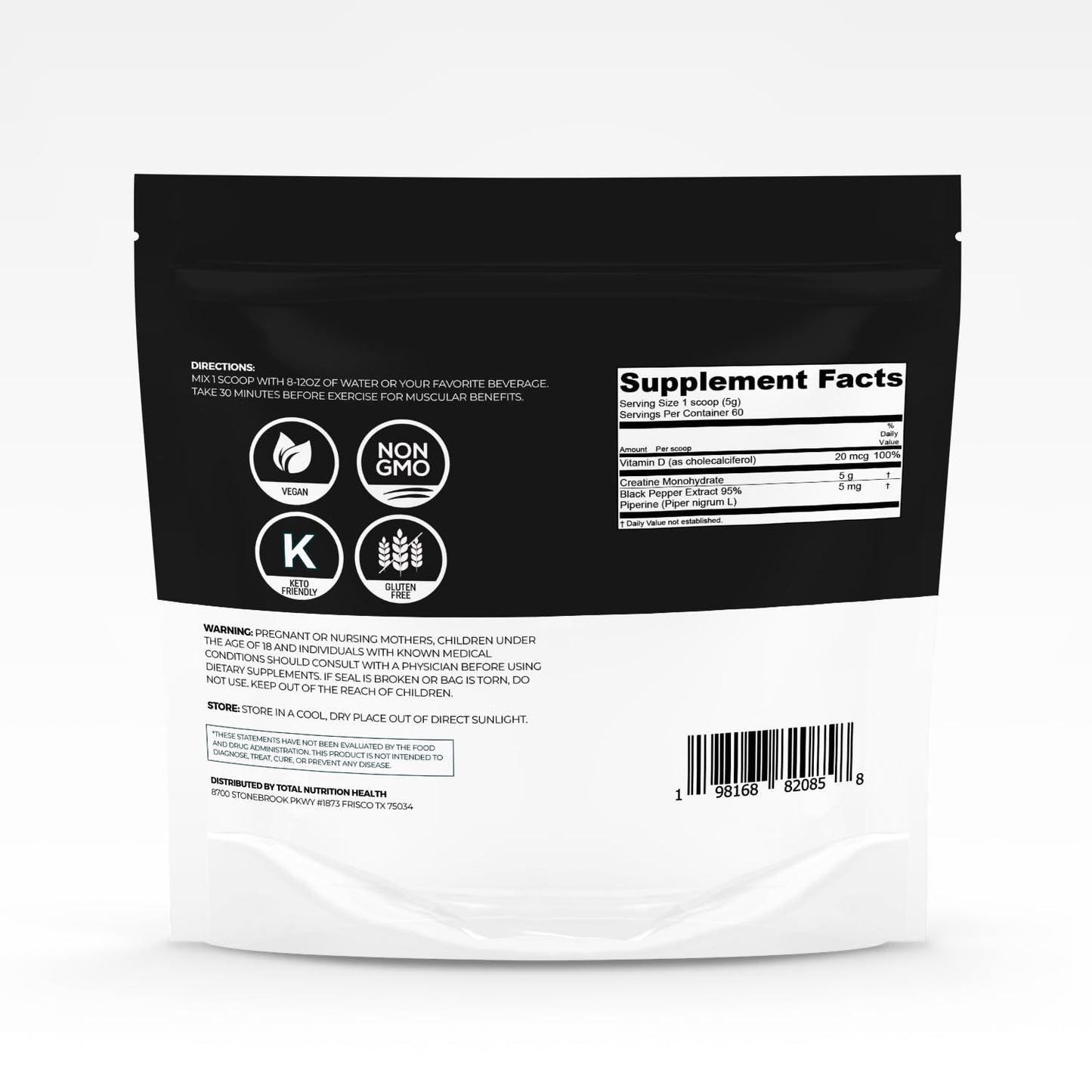 Total Nutrition Health Creatine Monohydrate Powder, 10.61 Ounces