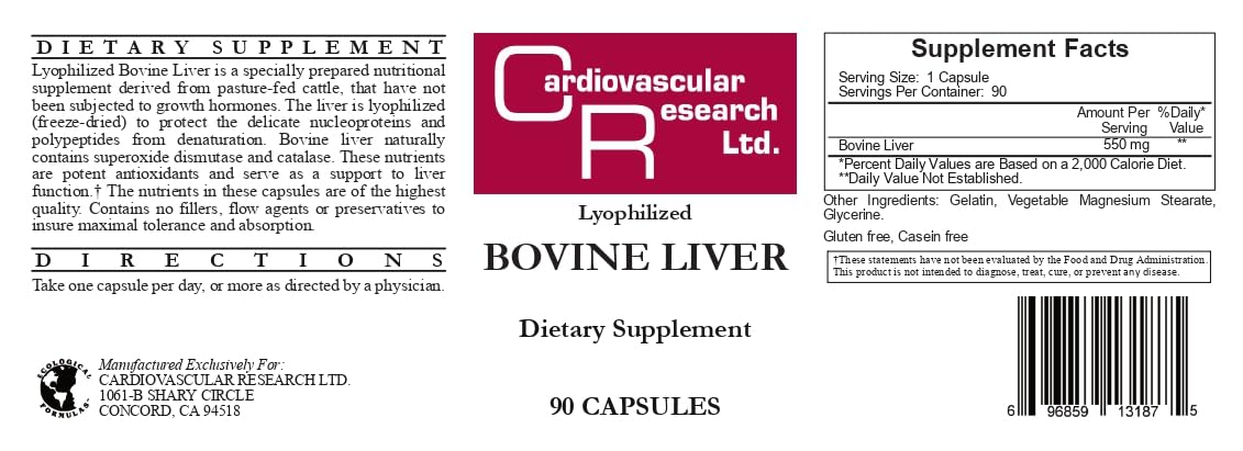 Cardiovascular Research Liver Extract Capsule 90 Count