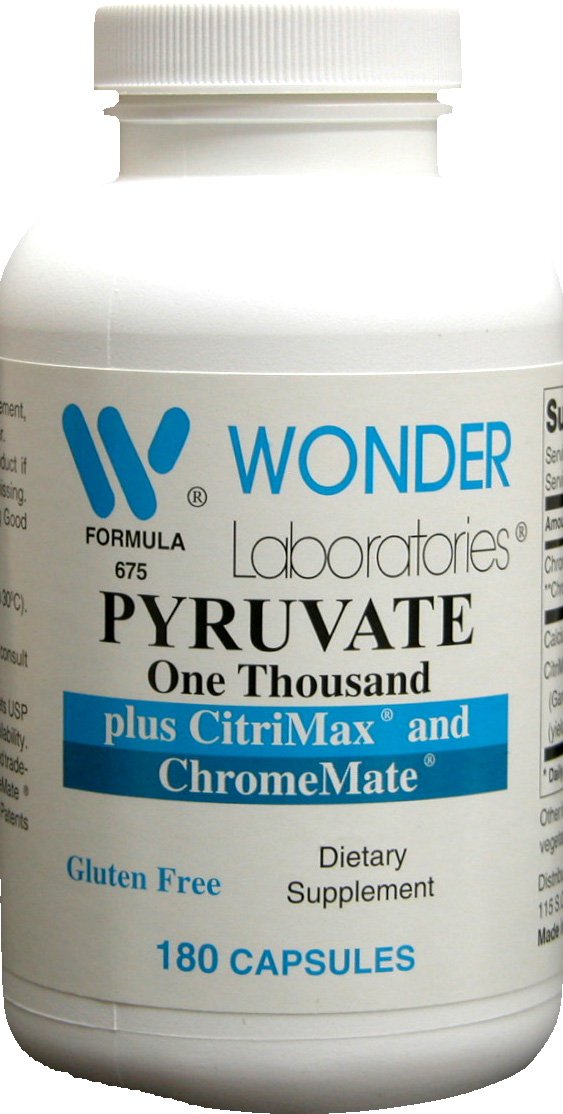 Wonder Laboratories Pyruvate 1000 ChromeMate CitriMax Capsule 180 Count