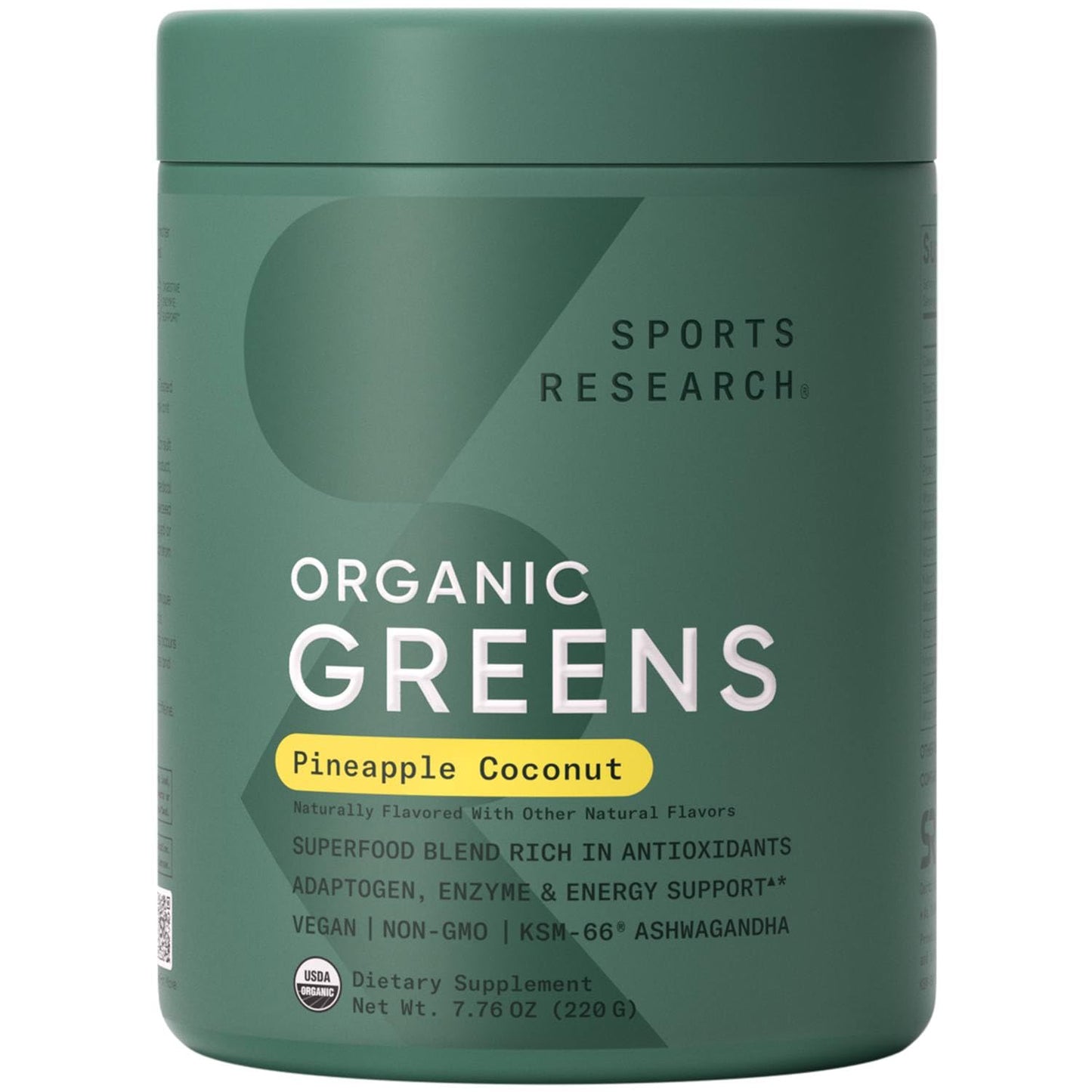 Sports Research Organic Greens Powder 7.76 Ounce