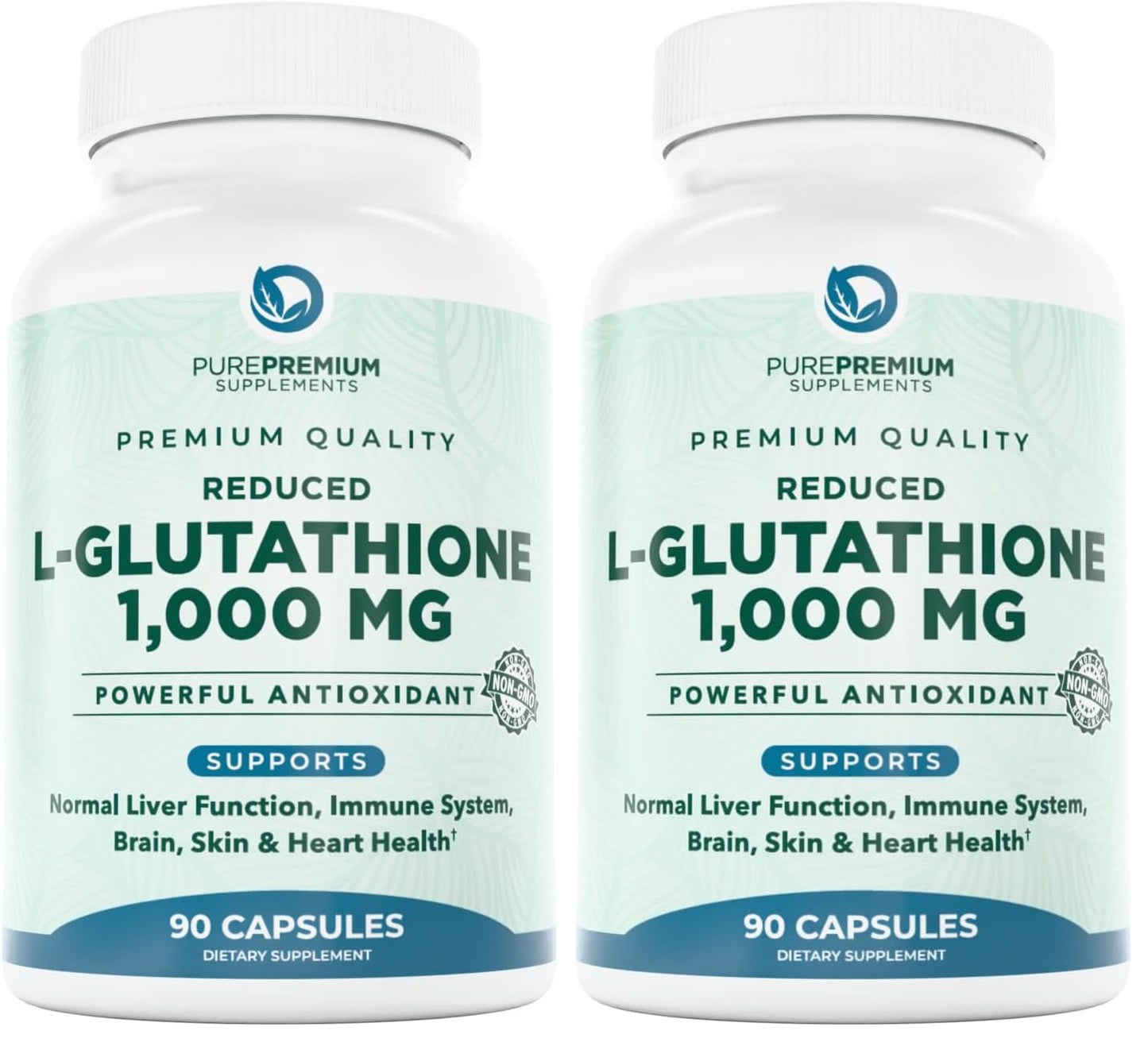 PurePremium Supplements Reduced Glutathione 500mg Per Capsule, 180 Capsules