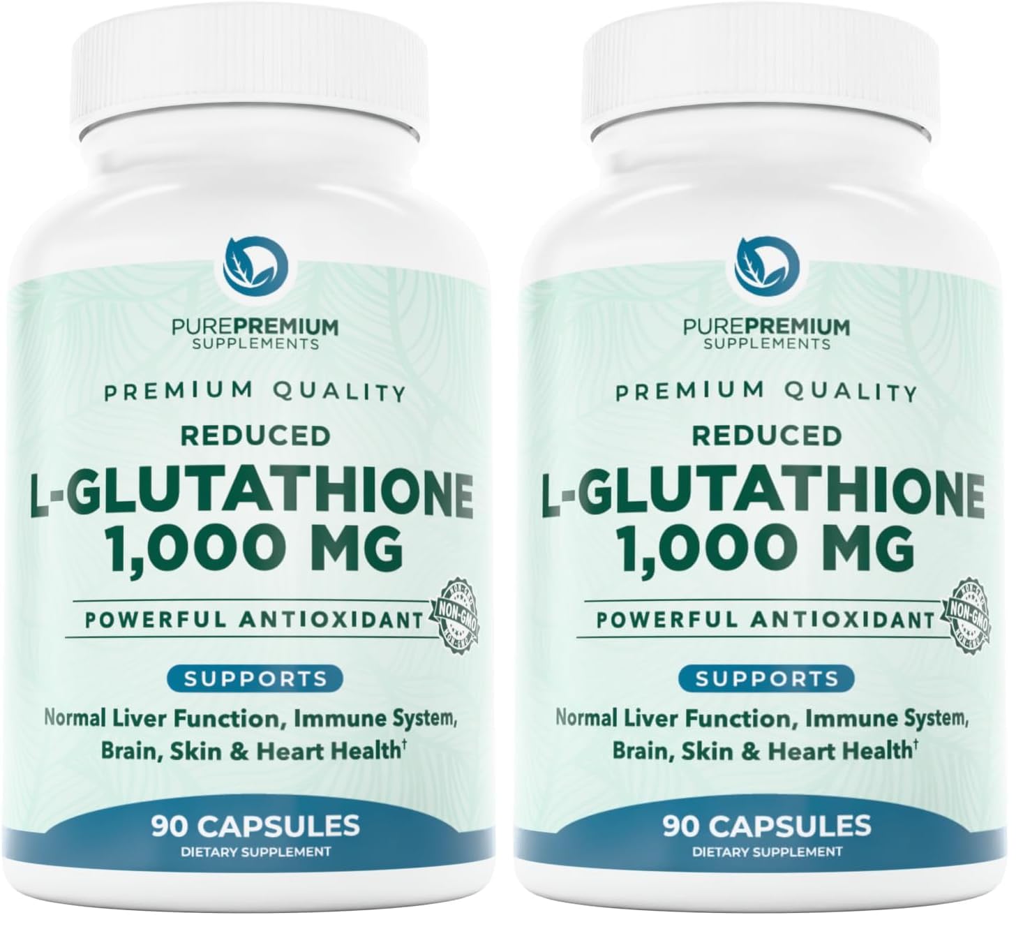 PurePremium Supplements Reduced Glutathione 500mg Per Capsule, 180 Capsules