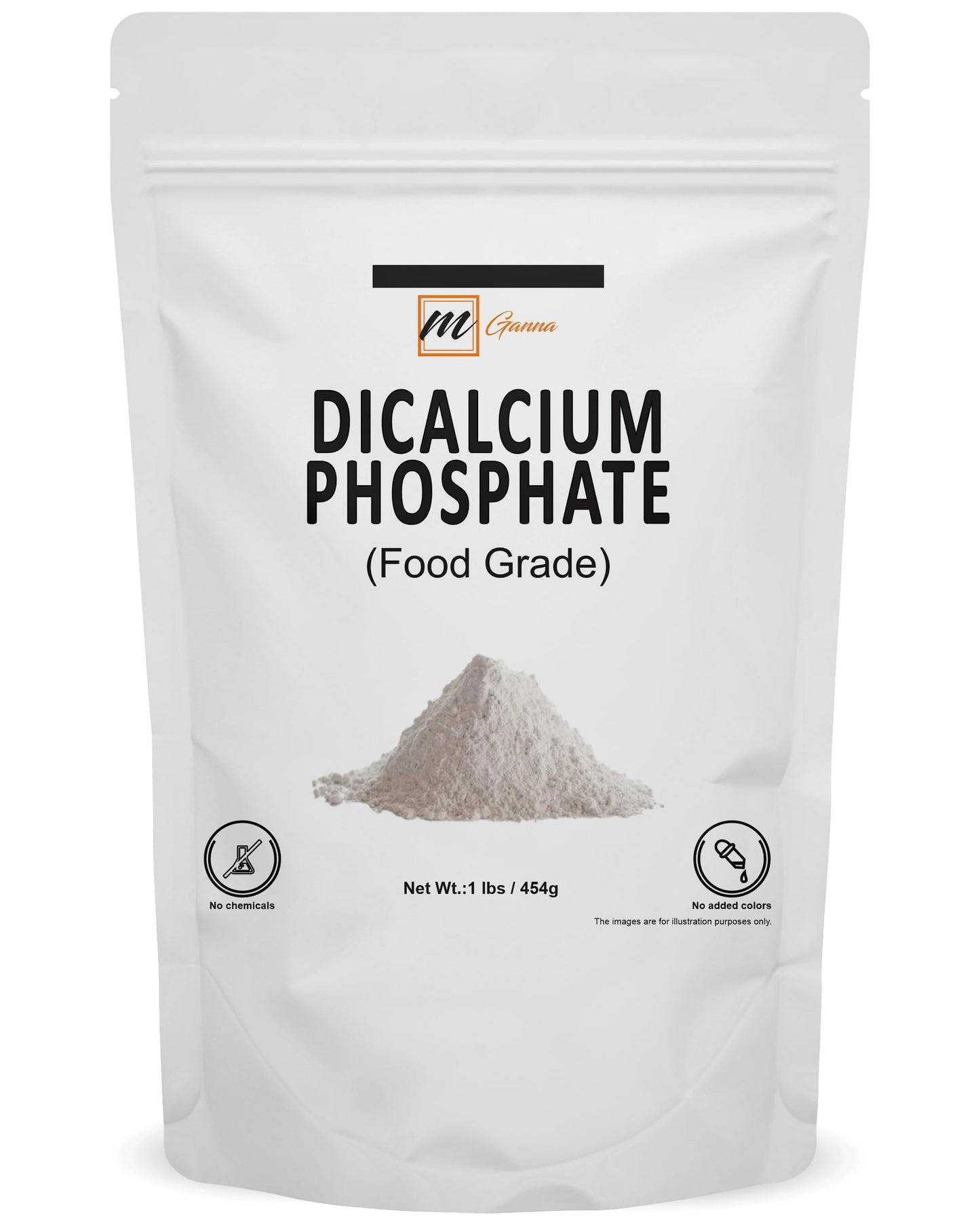 mGanna 100% Dibasic Calcium Phosphate Powder, 16 Ounce