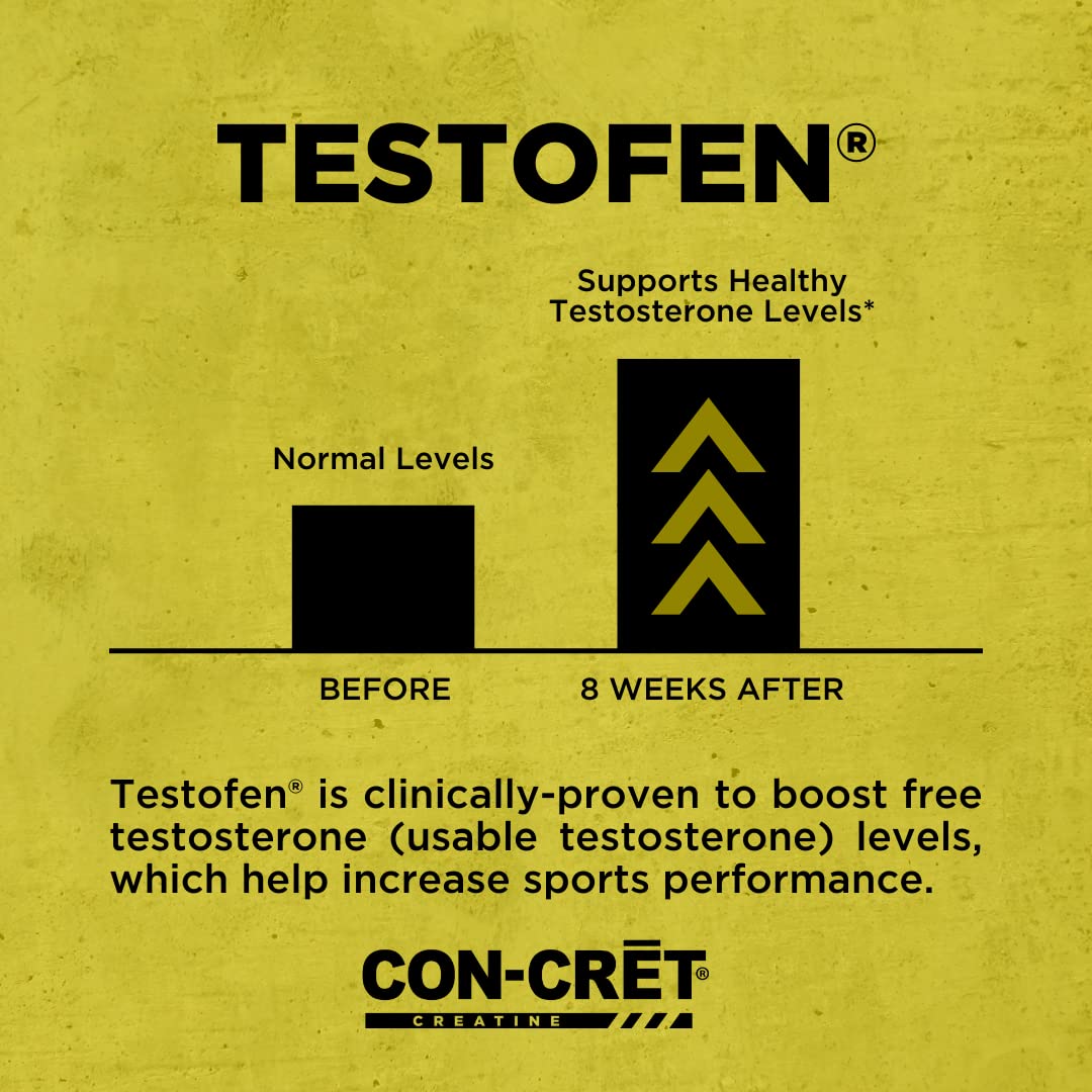 CON-CRET + Test Creatine HCl Capsules with Fenugreek Extract, 60 Capsules