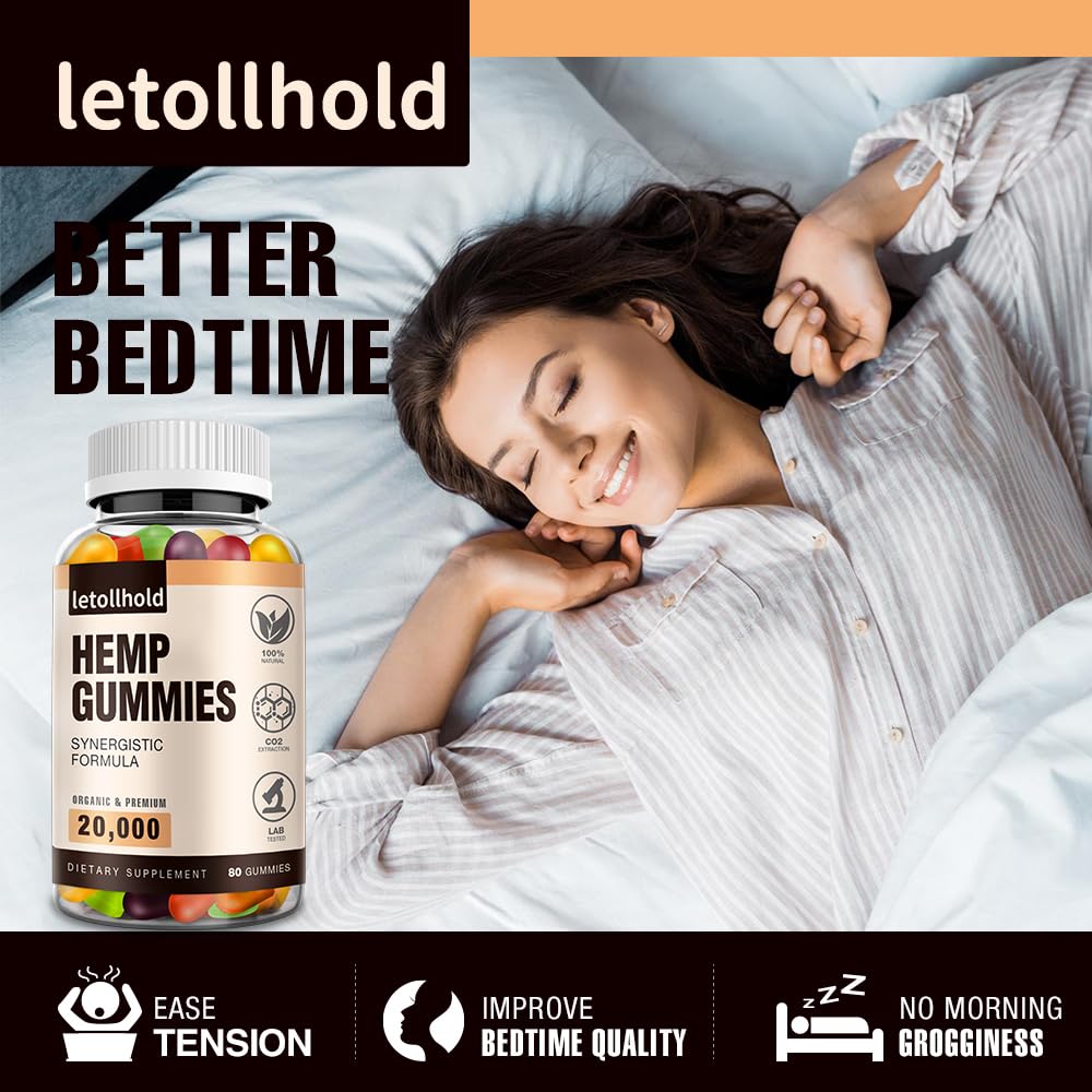 Letollhold Hemp Gummies Edibles Banana-Avocado Gummy, 400 Count