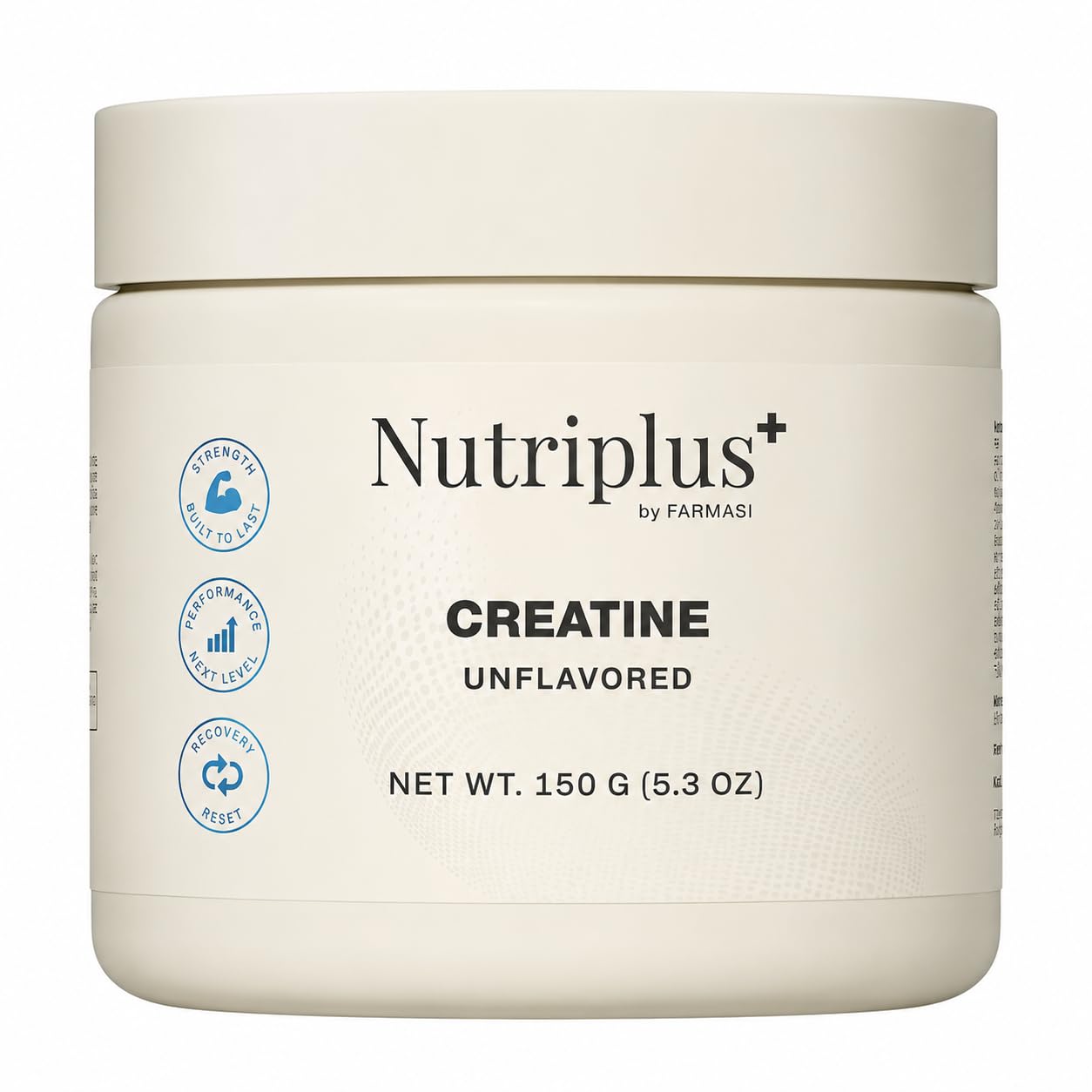 FARMASi Nutriplus+ Creatine Monohydrate Powder 5.3 Ounce