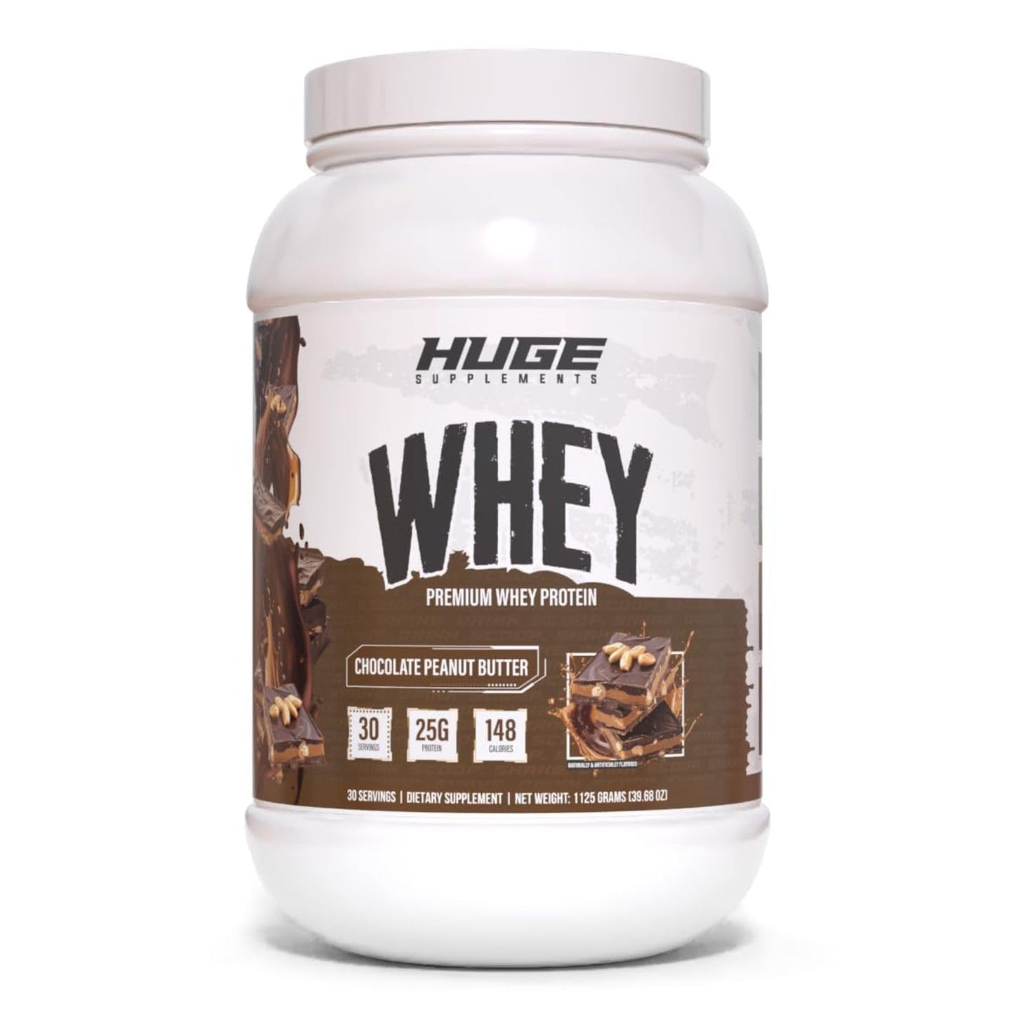 Huge Supplements Huge Whey Protein Powder Chocolate Peanut Butter 2.48 Pound