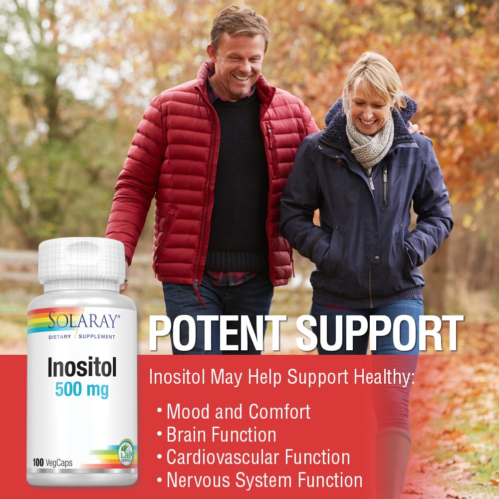 SOLARAY Inositol 500 mg Capsules 100 VegCaps