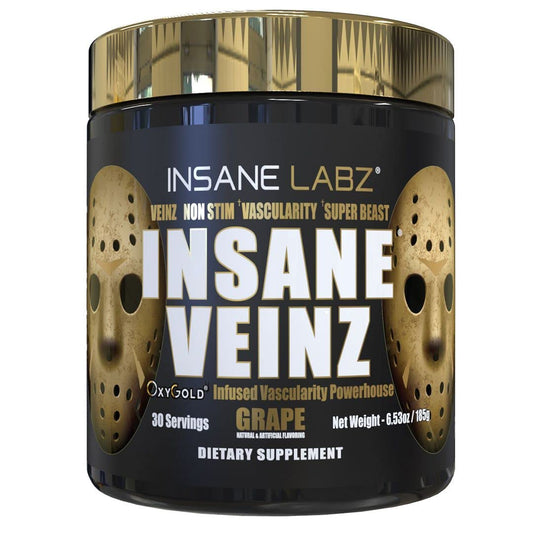 Insane Labz Insane Veinz Gold Nitric Oxide Non Stimulant Pre Workout Powder 56.53