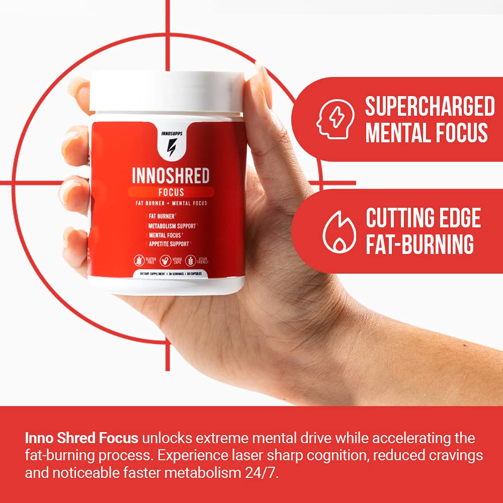 InnoSupps Shred Focus Day Time Fat Burner Capsule, 60 Capsules
