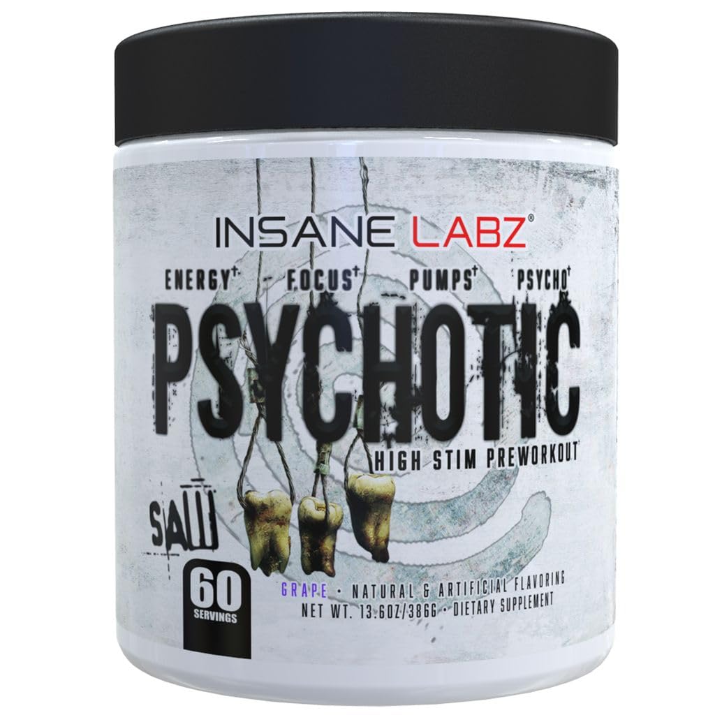 Insane Labz Psychotic Saw Powder, 60 Servings, Grape