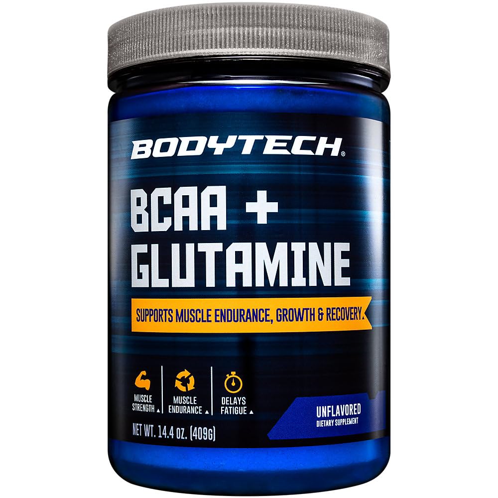 BodyTech BCAA + Glutamine Powder with Vitamin C, L Glutamine & More, Powder, 1