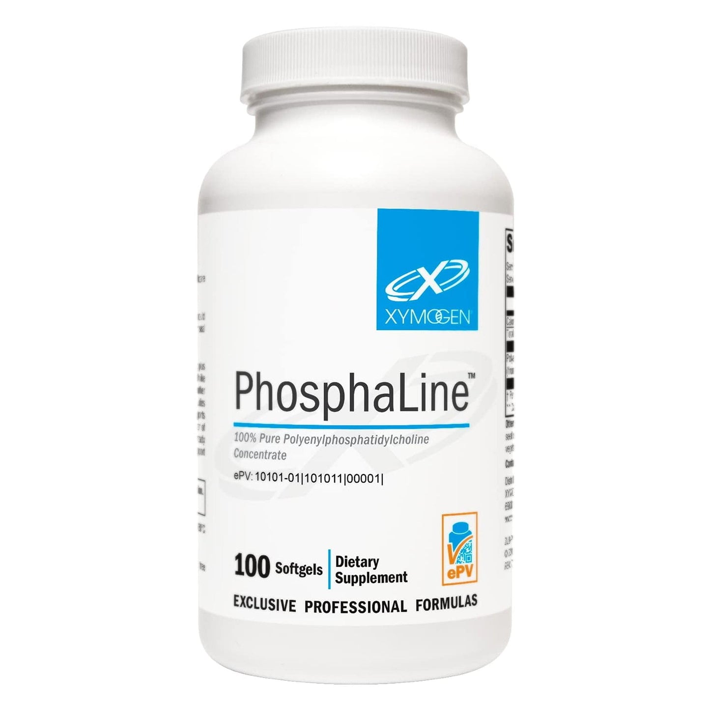 XYMOGEN PhosphaLine Polyenylphosphatidylcholine Supplement for Liver & Cardiovascular Health Support Phosphatidylcholine 100 Softgels