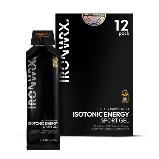 IRONWRX Isotonic Energy Gels Tangerine 12 Pack