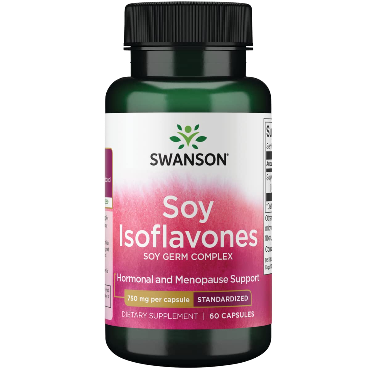 Swanson Soy Isoflavones 750 mg Capsules, 60 Count