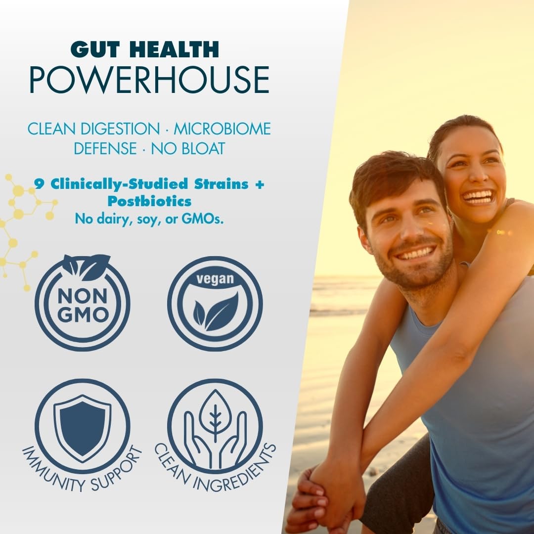 myPEAK PeakBiotic The Ultimate Vegan Synbiotic with 50 Billion CFU Probiotics, Prebiotics, Postbiotics, and Modbiotics for Digestion, Skin, and Mood, Capsules, 60