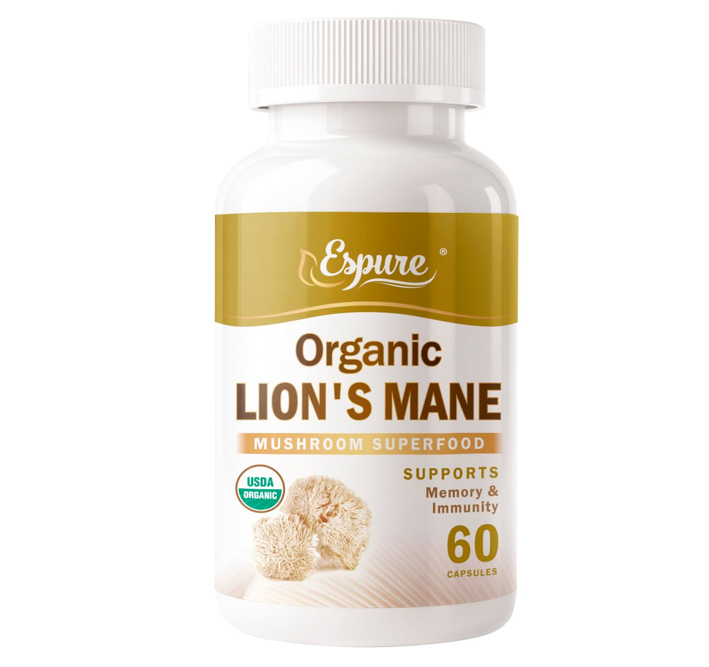 Espure Organic Lion's Mane Capsules 60 Count