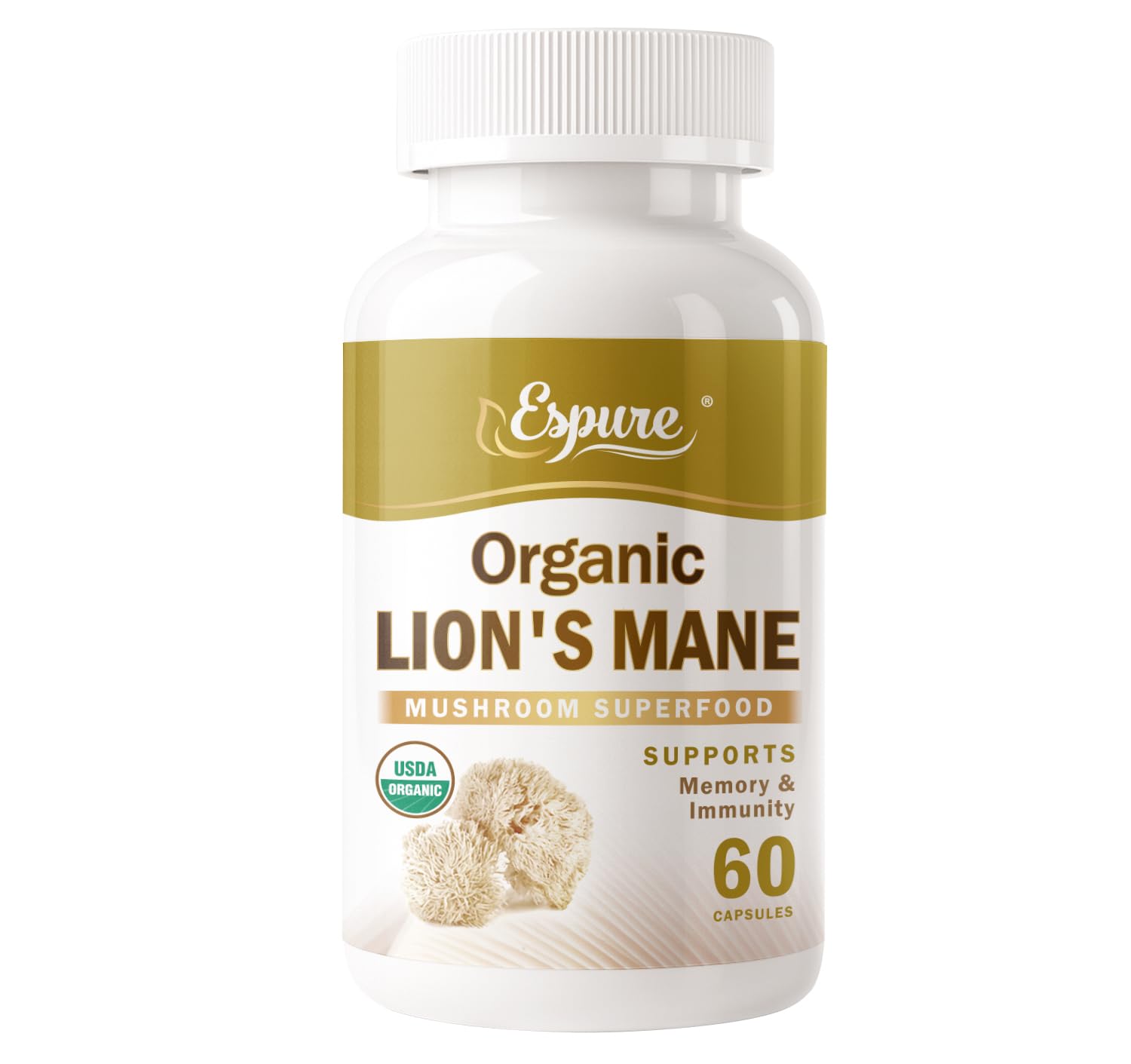 Espure Organic Lion's Mane Capsules 60 Count
