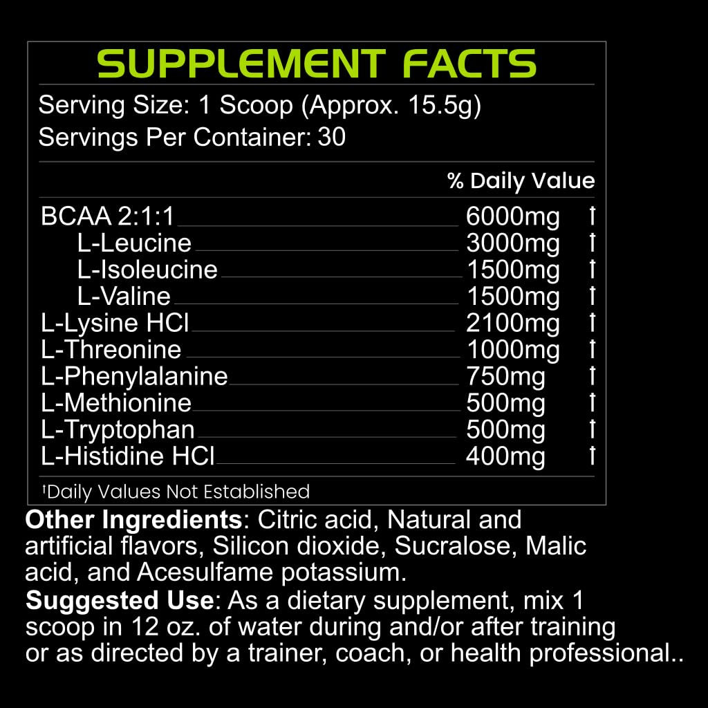 BLACKLABEL Supplements Pure AMINOS Essential Amino Acids Powder, Grape Crush, 16.4 oz