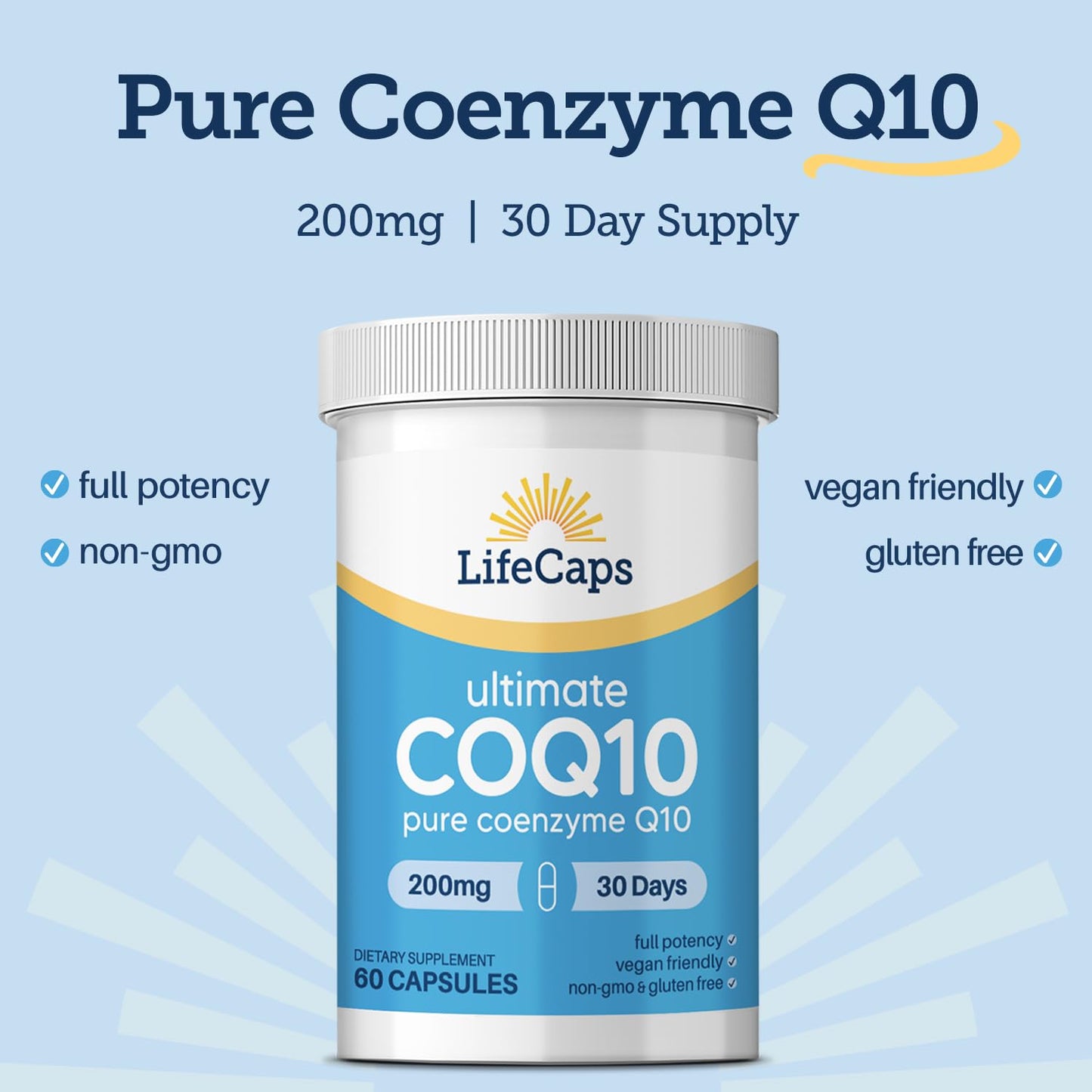 LifeCaps CoQ10 200mg Capsule, 60 Count