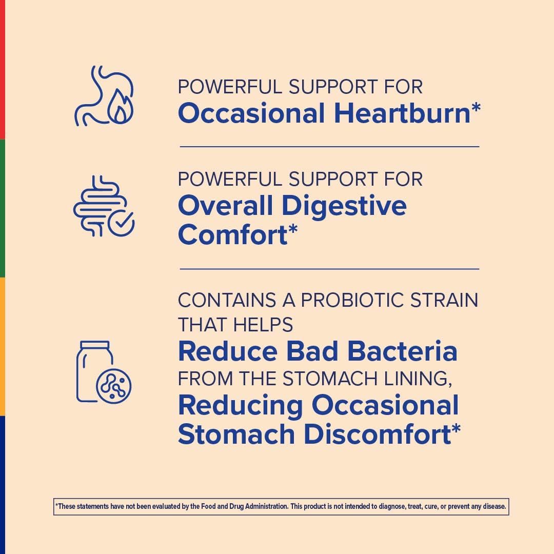 Stop Aging Now Acid Relief Supplement with Probiotic Support 60 Capsules