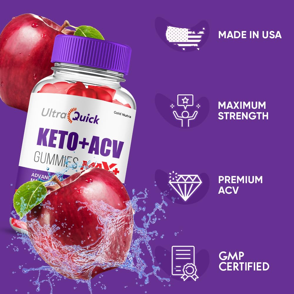 Gold Nutra UltraQuick Max+ ACV Gummies (2 Pack)