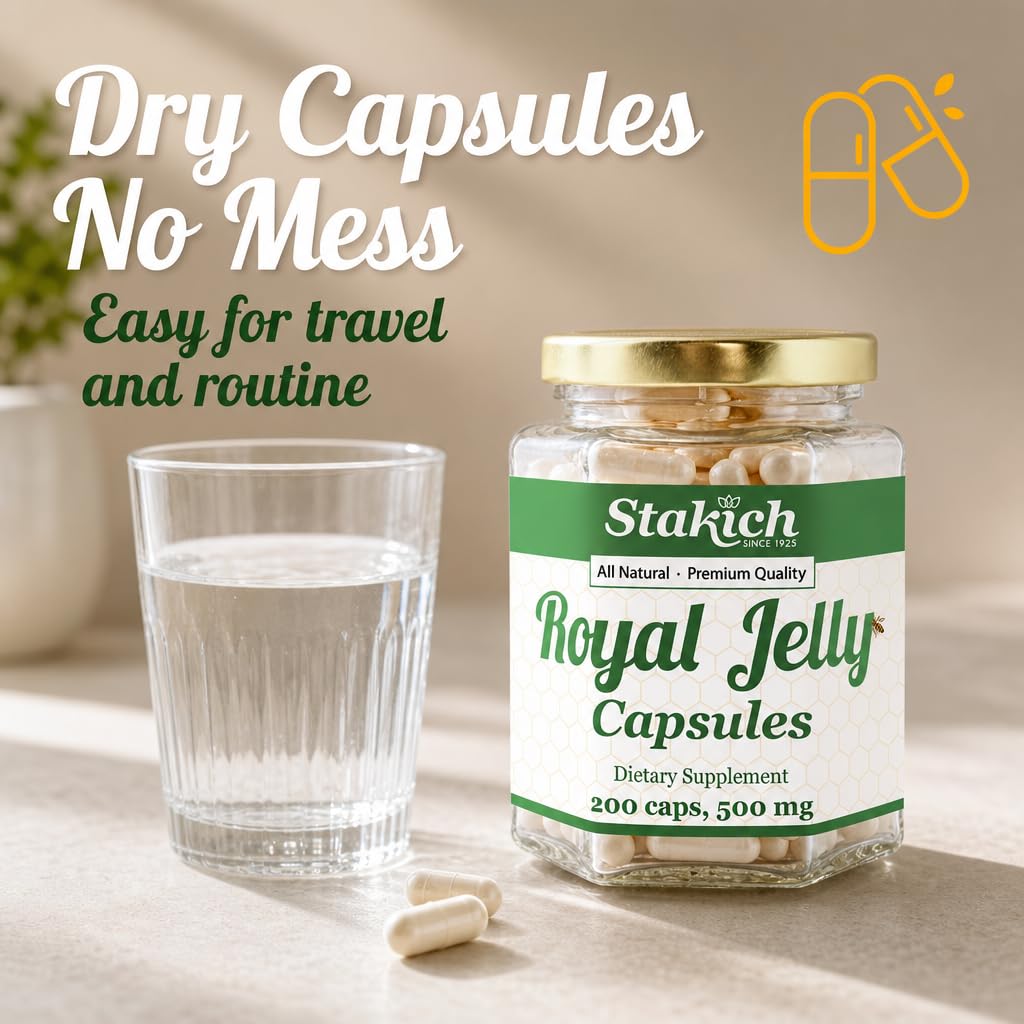 Stakich Royal Jelly Capsules 500 mg, 800 Capsules