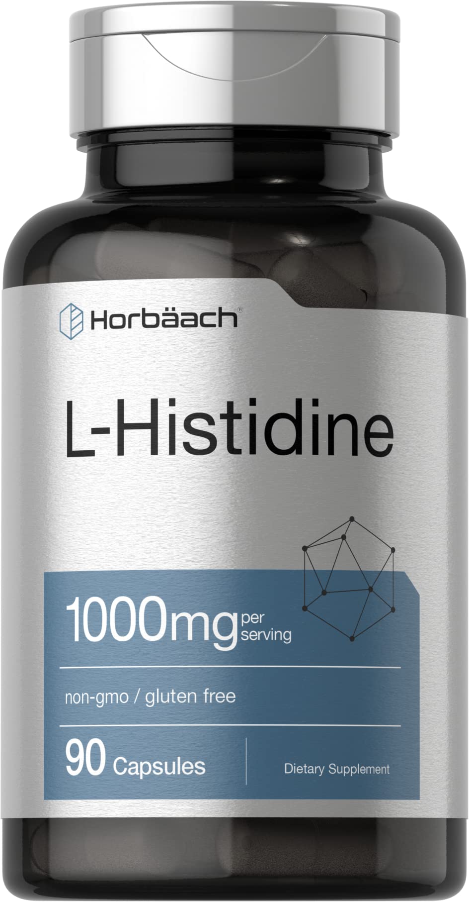 Horbäach L-Histidine 1000mg Capsules 90 Count