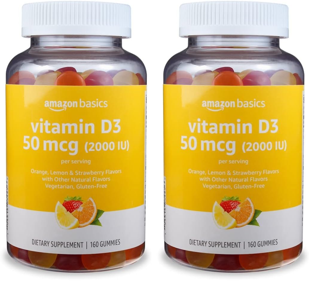 Amazon Basics Vitamin D3 2000 IU Gummies, 320-Count