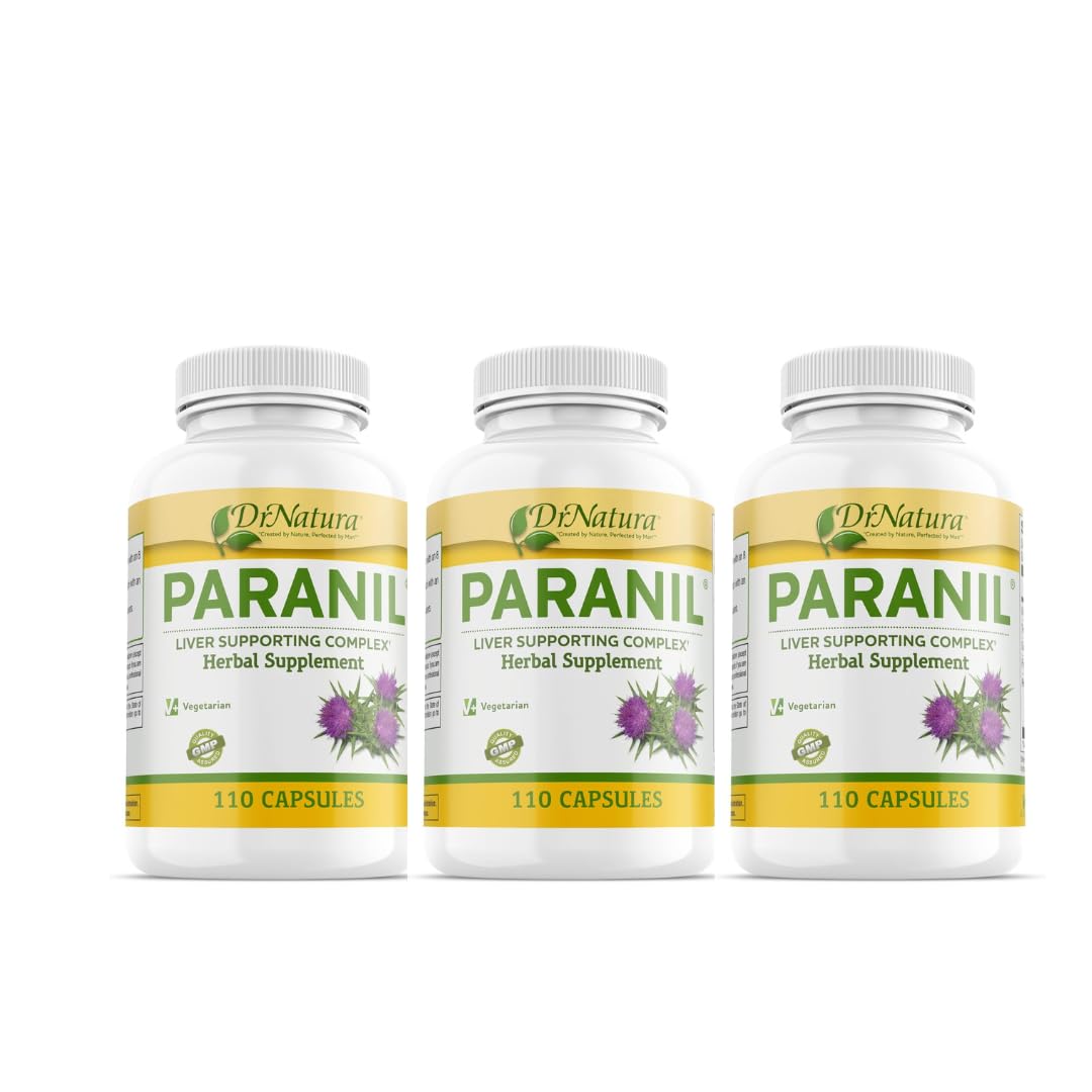 DrNatura 17 Herbal Complex with Milk Thistle for Detoxification Paranil Liver & Colon Cleanse Capsules, 110 Count