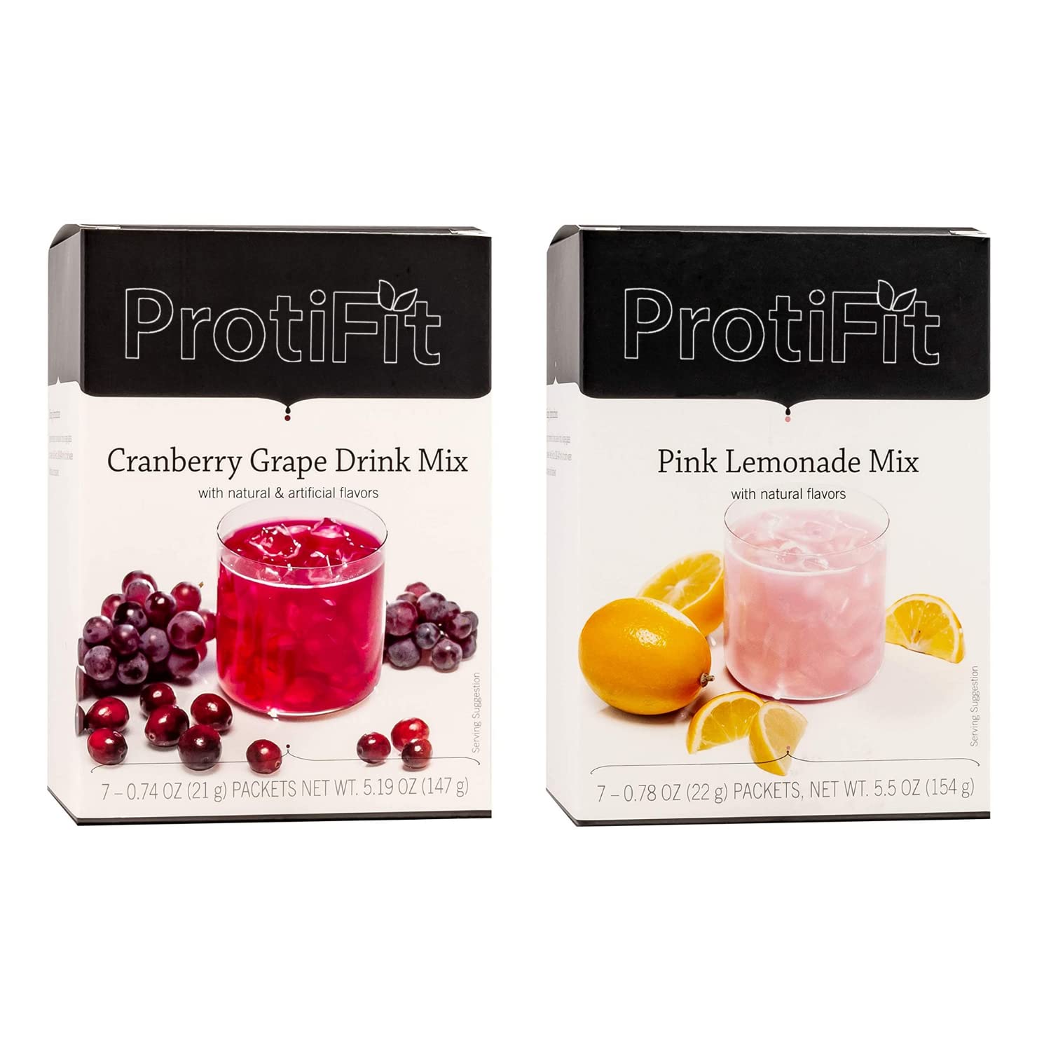 ProtiFit High Protein Cranberry Grape & Pink Lemonade Fruit Drink Powder, 2 Pack