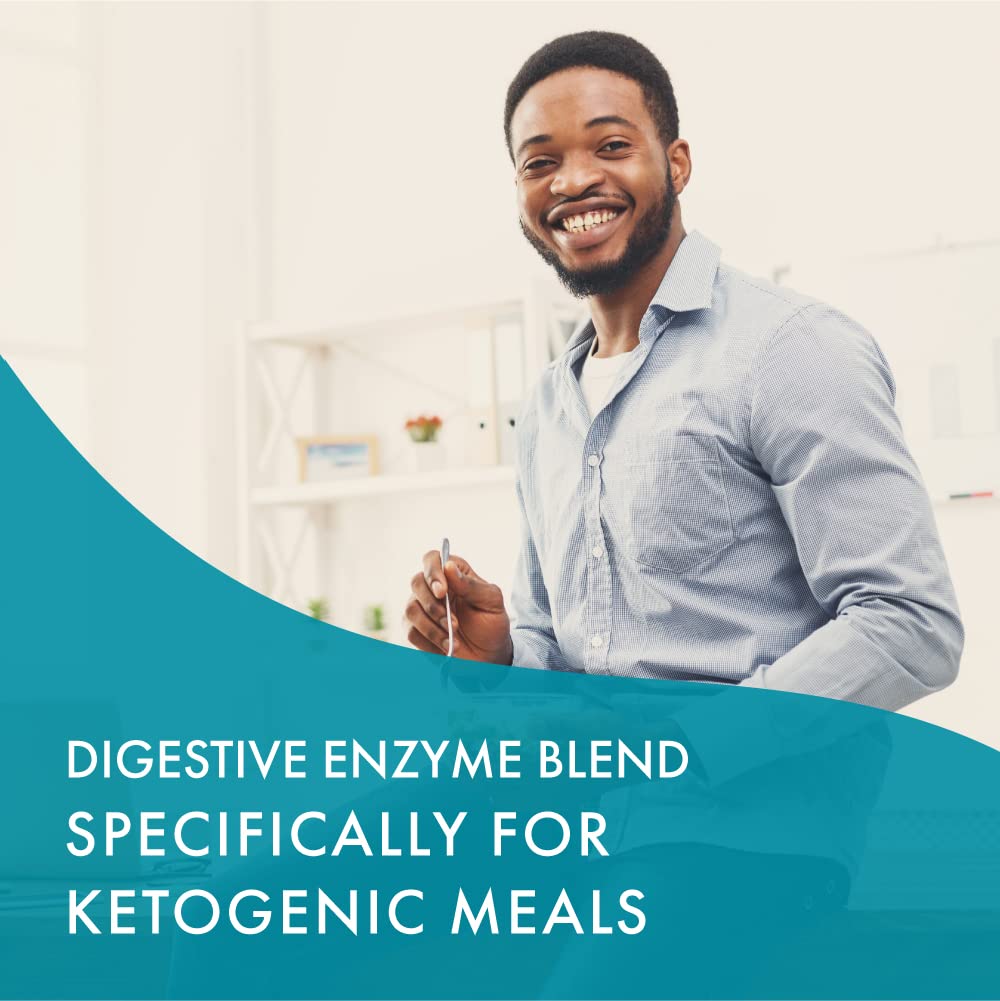 PURE ESSENCE LABS Real-Zymes Keto Digestive Enzymes with Probiotics Capsules 90 Count