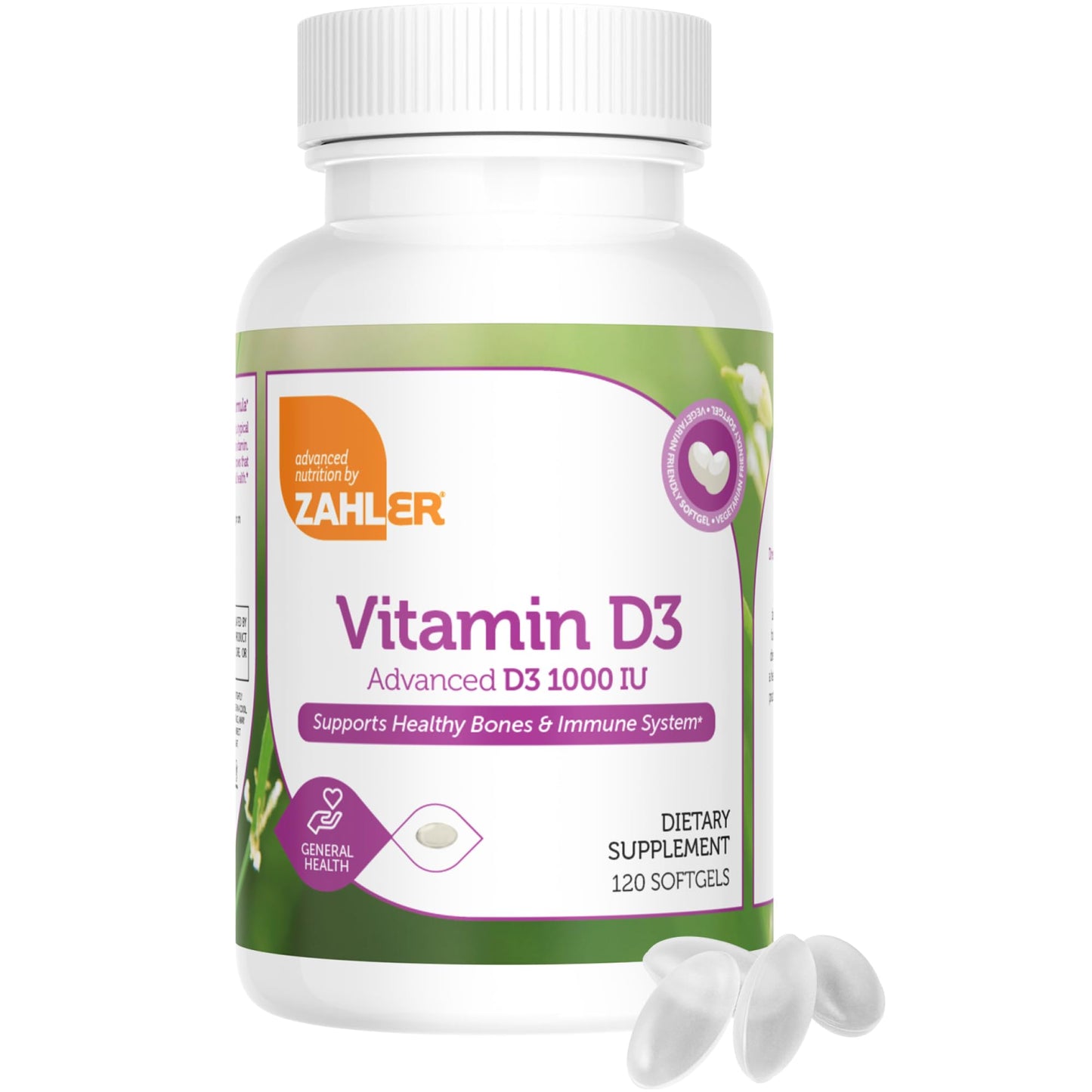 Zahler Advanced Vitamin D3 1000 IU Softgels 120 Count