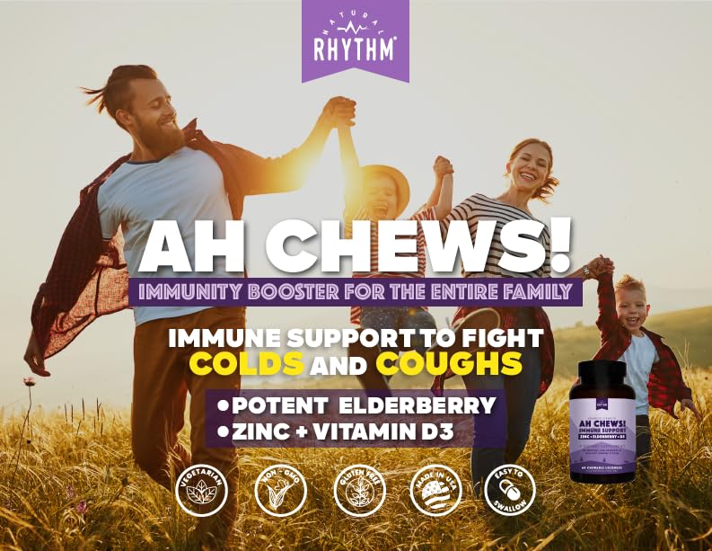 Natural Rhythm Ah Chews Immune Booster Lozenges Chewable 60 Count