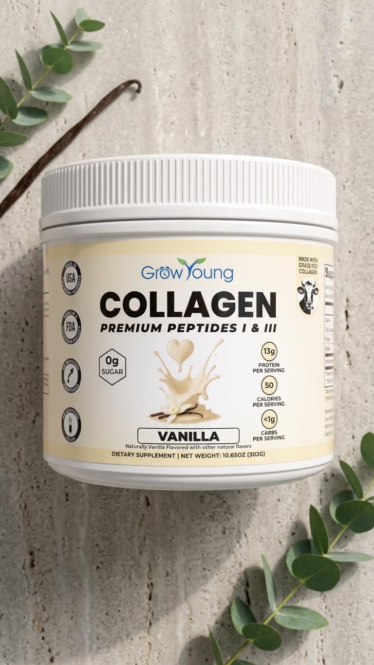 Grow Young Fitness Vanilla Collagen Protein Powder 10.65 oz