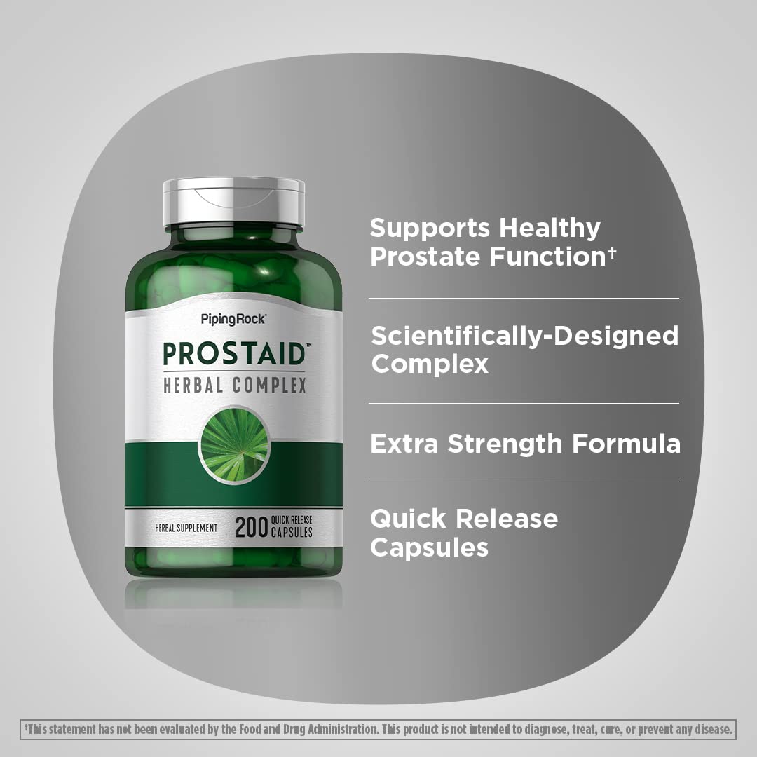 Piping Rock Prostate Supplement for Men Capsules 200 Count