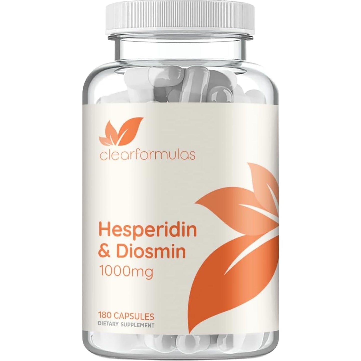 Clear Formulas Diosmin Hesperidin 1000mg Capsule, 180 Count
