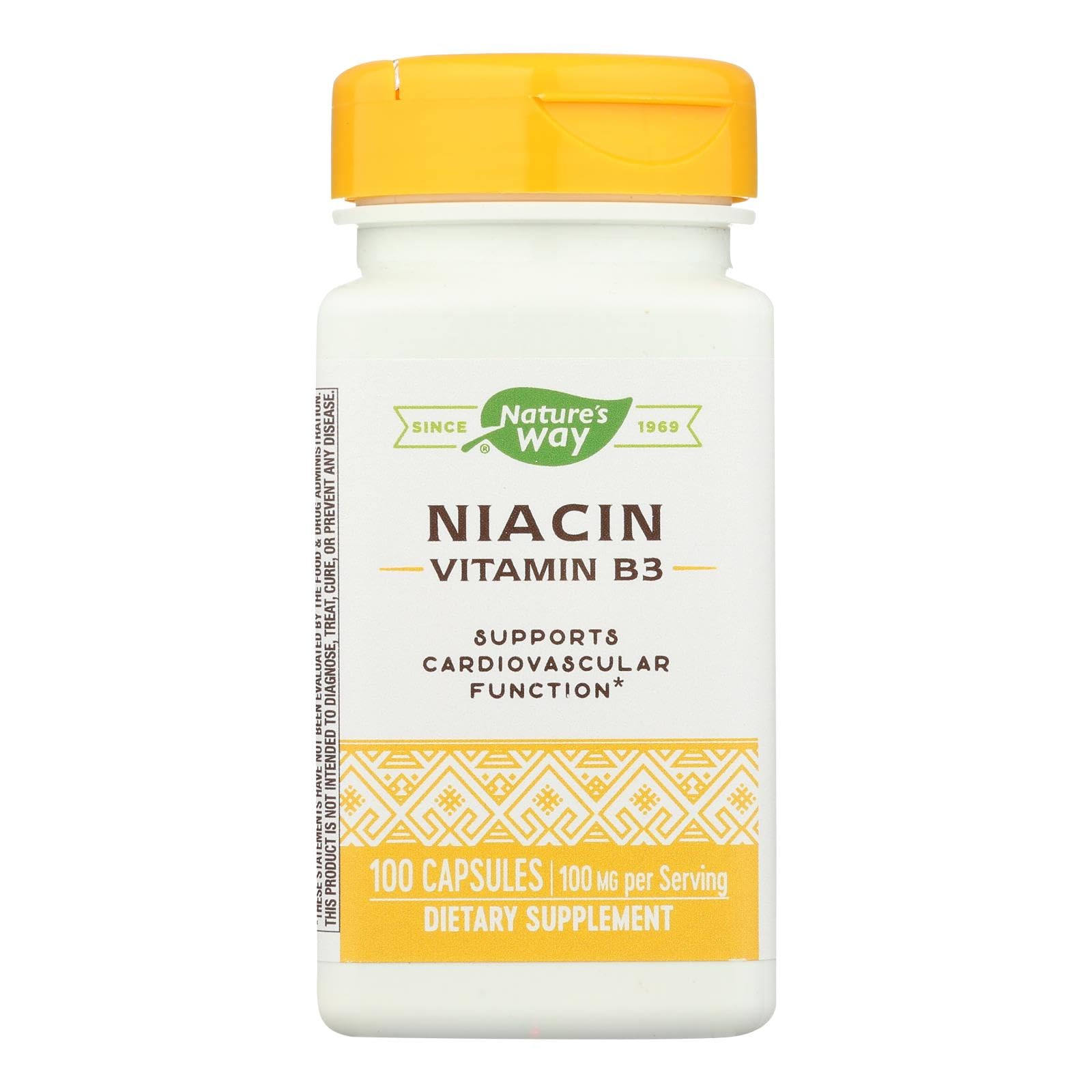 Nature's Way Niacin 100 Mg Capsules, 100 Count