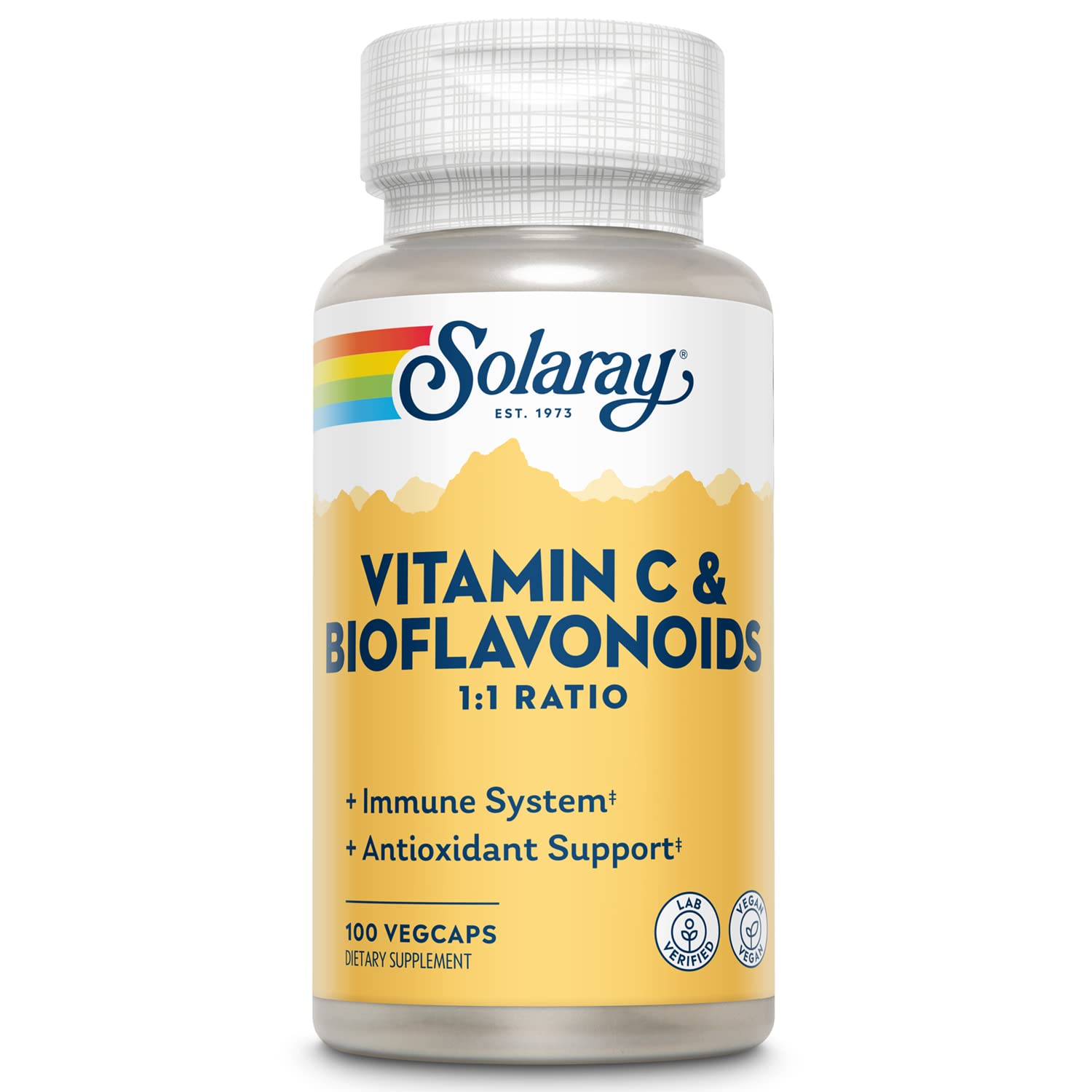 SOLARAY Vitamin C 500 mg with Citrus Bioflavonoids Capsule 100