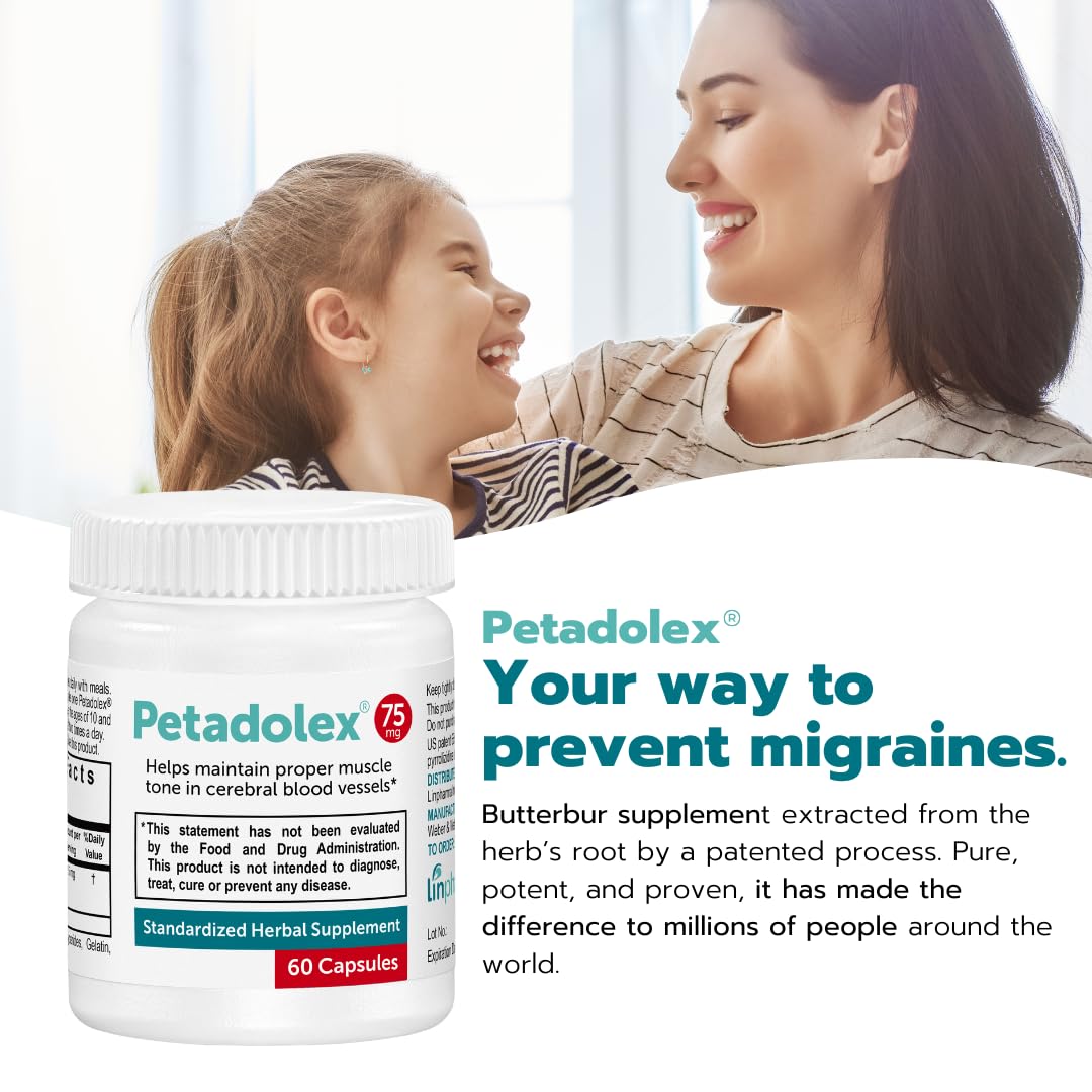 Petadolex Butterbur Root Extract 75 mg PA-Free Capsule, 180 Capsules
