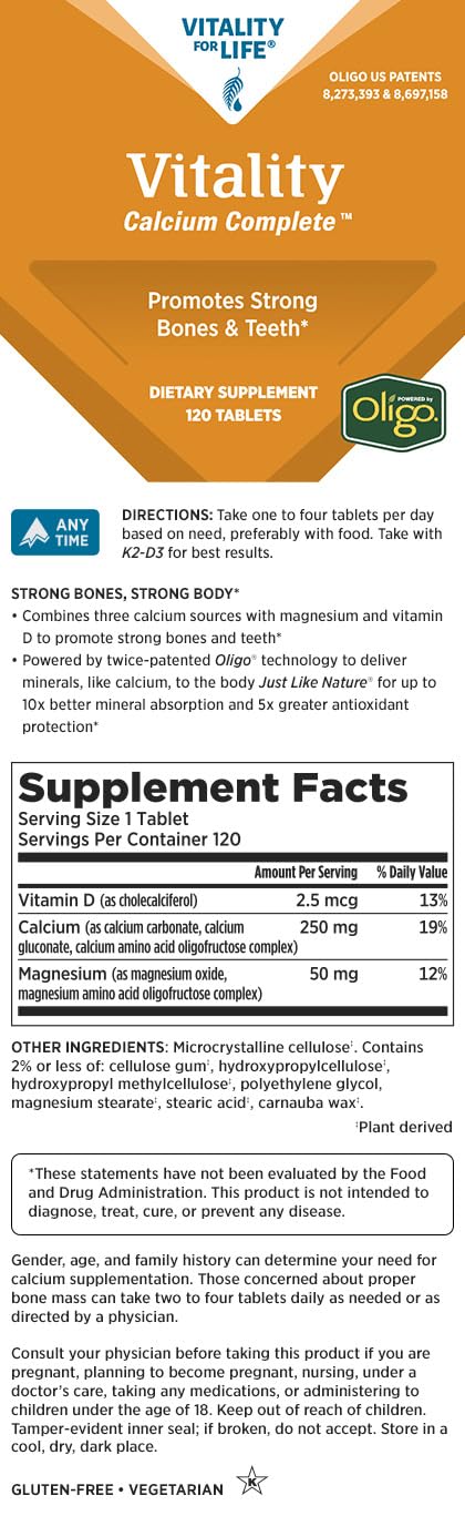 Melaleuca Vitality Calcium Complete Tablets, 120 Count