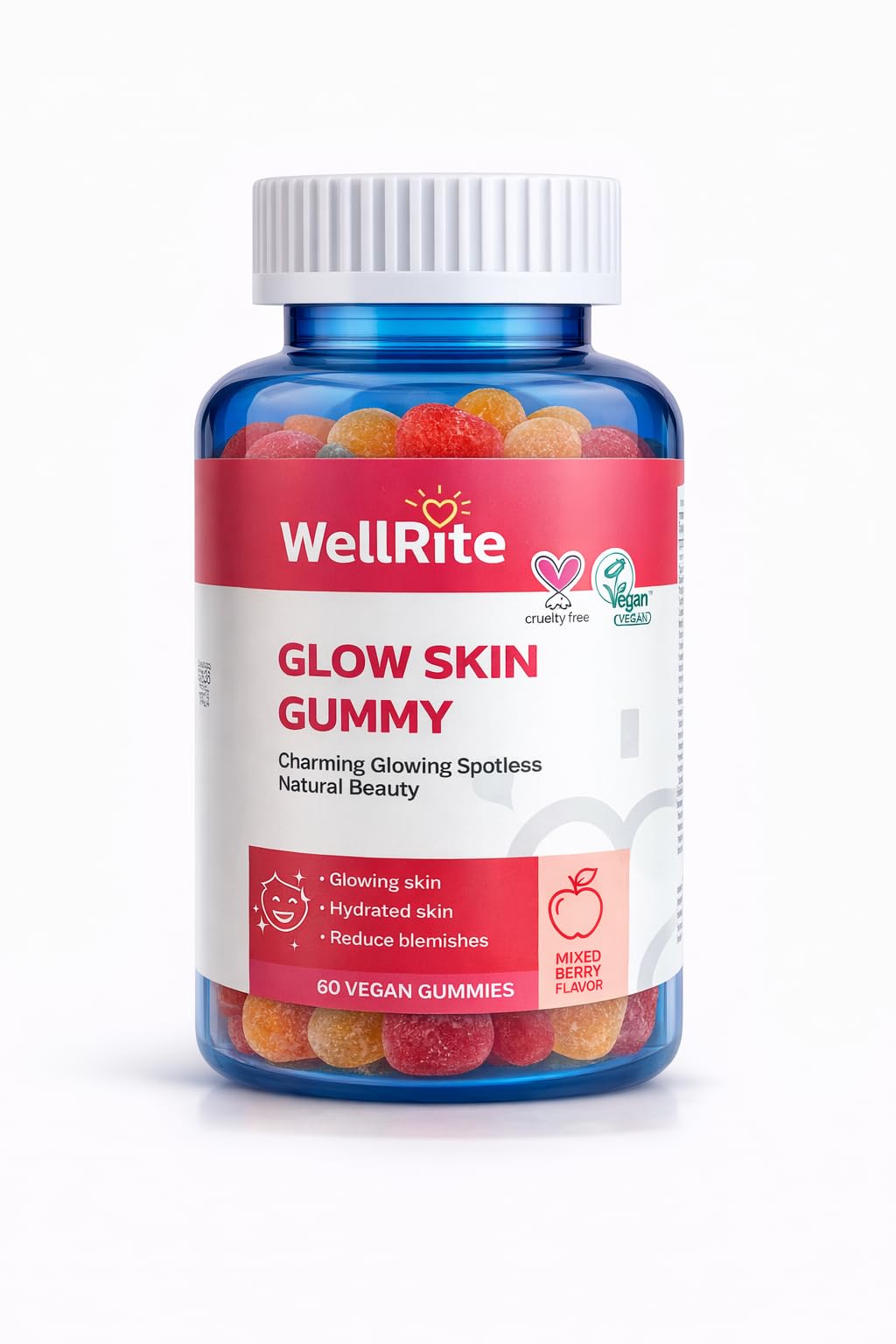 Wellrite Glow Skin Gummy Vitamins, 60 Count