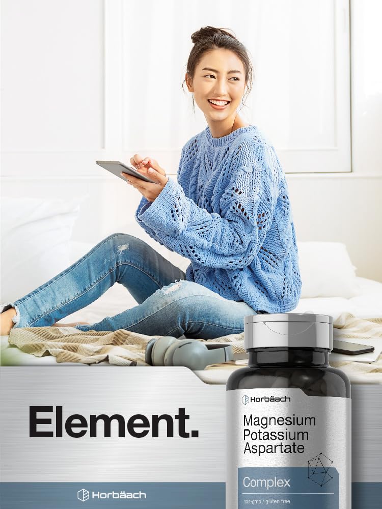 Horbäach Magnesium Potassium Aspartate Complex Capsules 180 Count