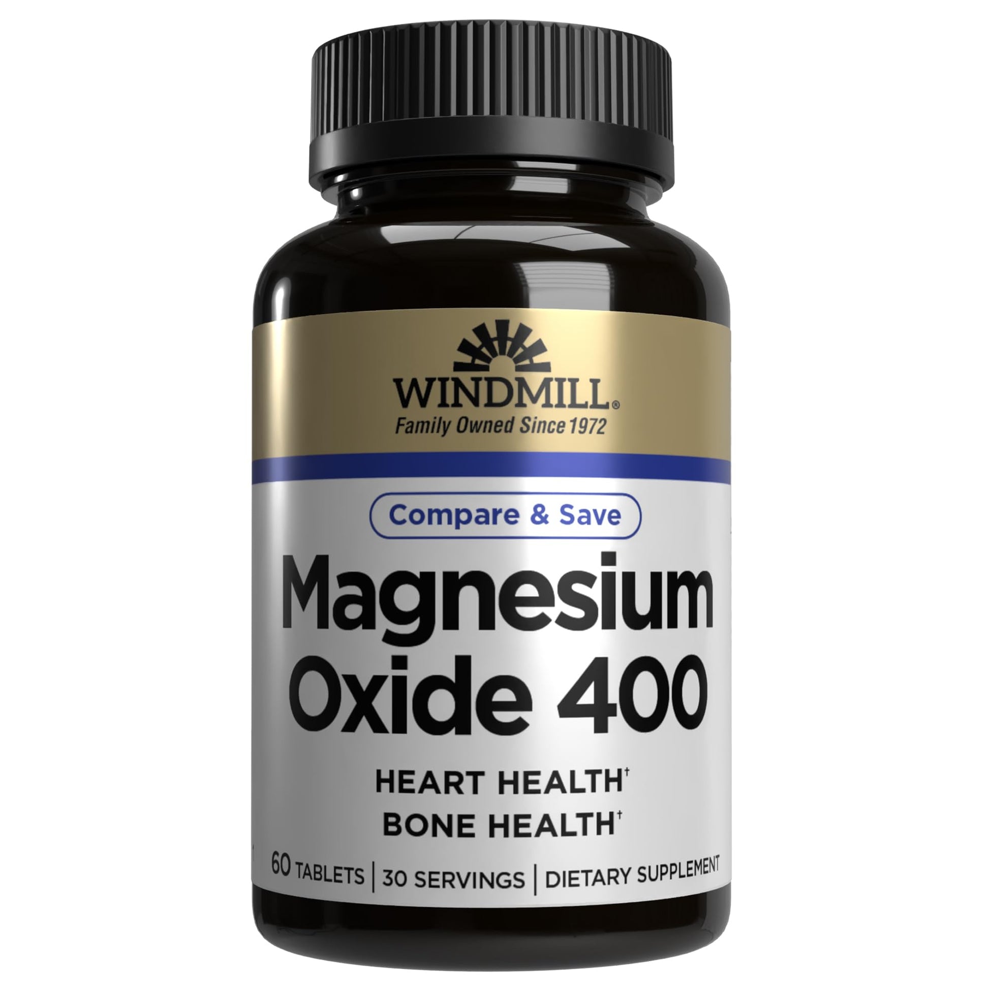 Windmill Magnesium Oxide 400 mg Tablets, 60 Count