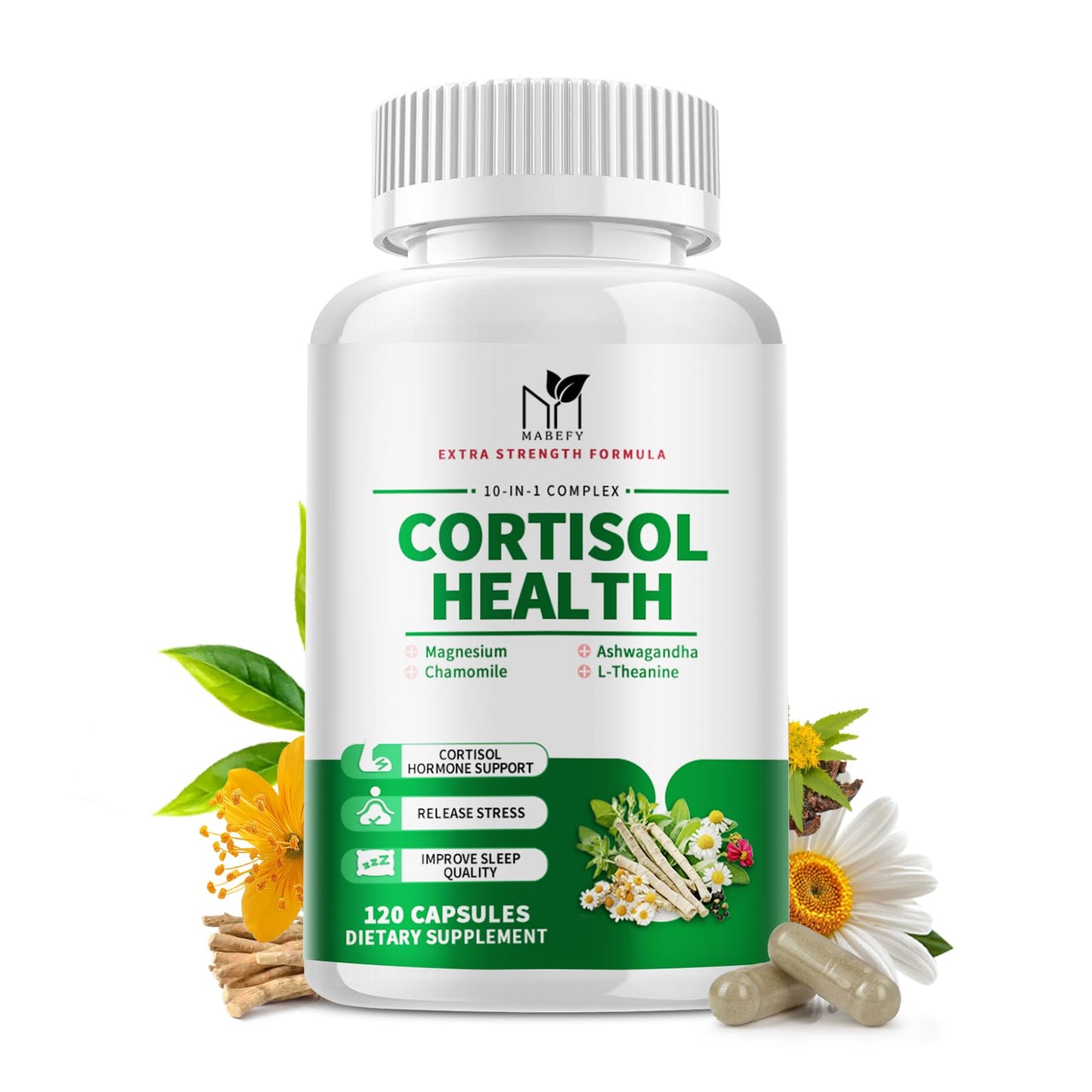 MABEFY Cortisol Manager Capsules, 120 Count