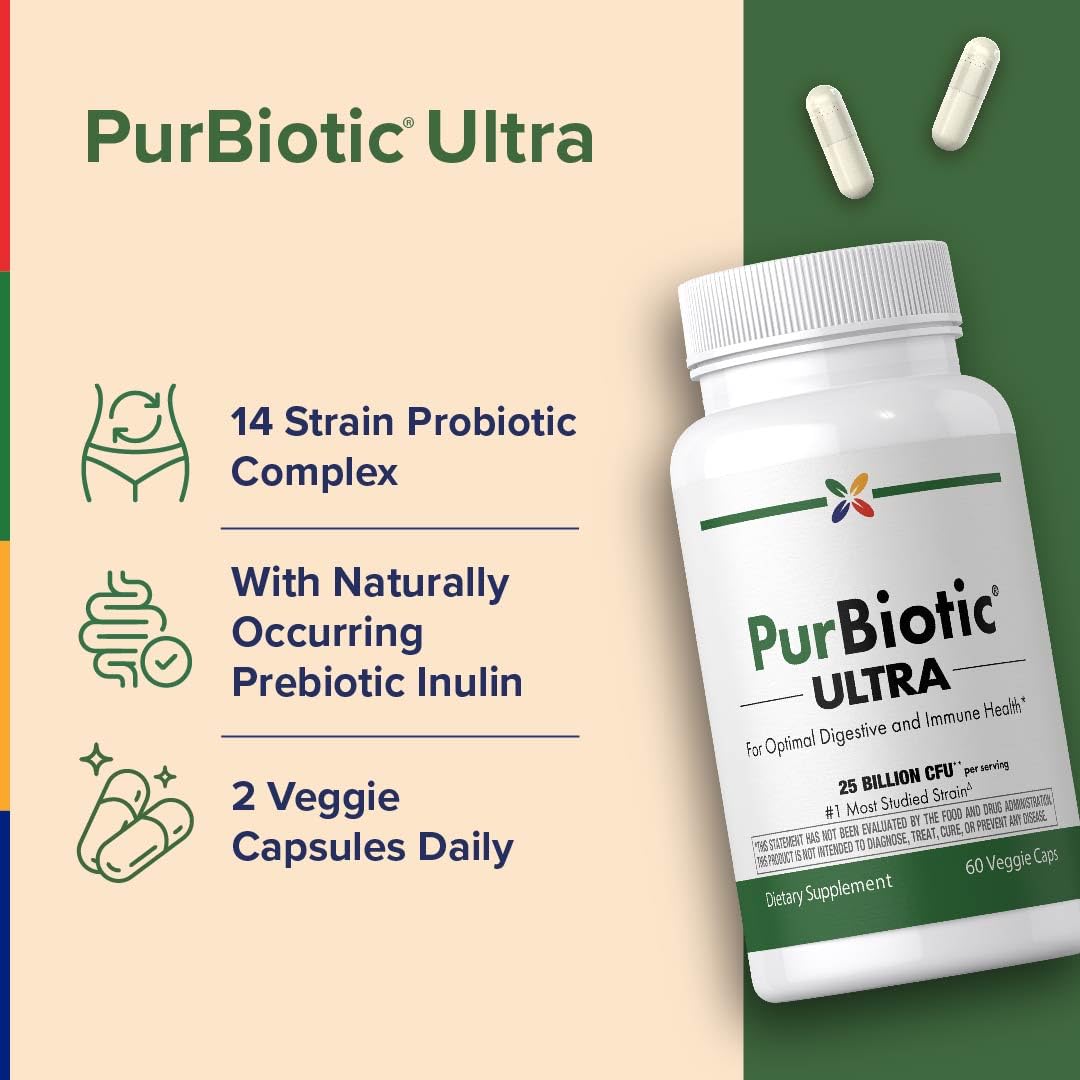 Stop Aging Now PurBiotic Probiotics for Men and Women Capsules, 60 Count