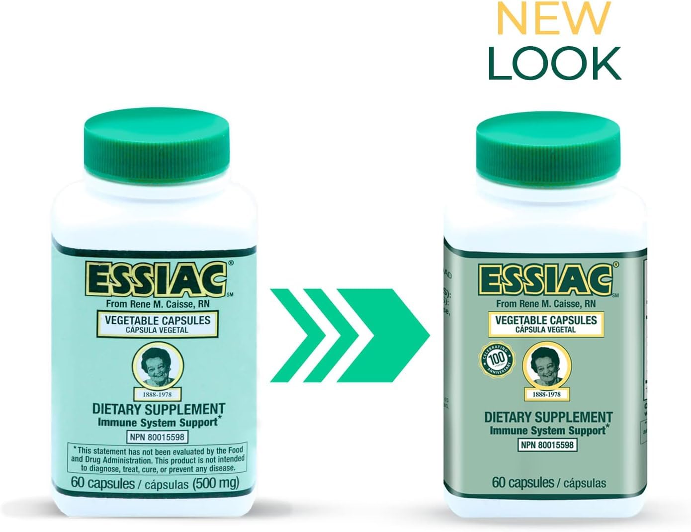 Essiac Tea All-Natural Herbal Extract Capsules, 60 Capsules