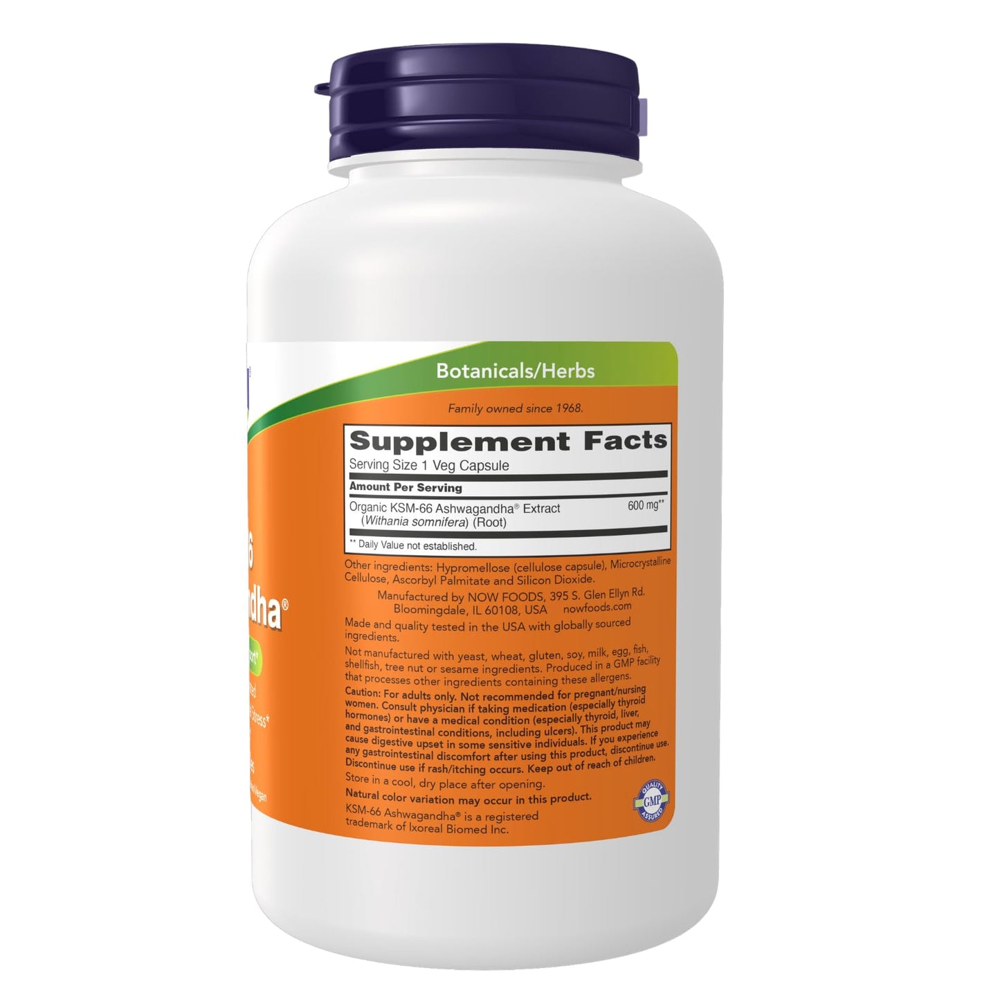 NOW Foods KSM-66 Ashwagandha Stress and Sleep Support Capsule, 180 Count