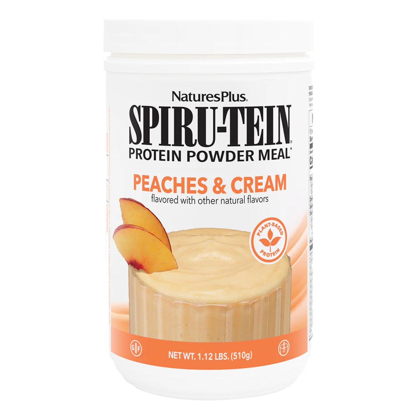 NaturesPlus SPIRU-TEIN Peaches & Cream Powder, 17.92 Ounce