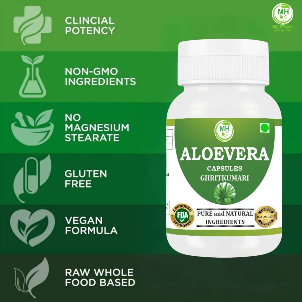 Generic Aloe Vera Capsules 60 Count